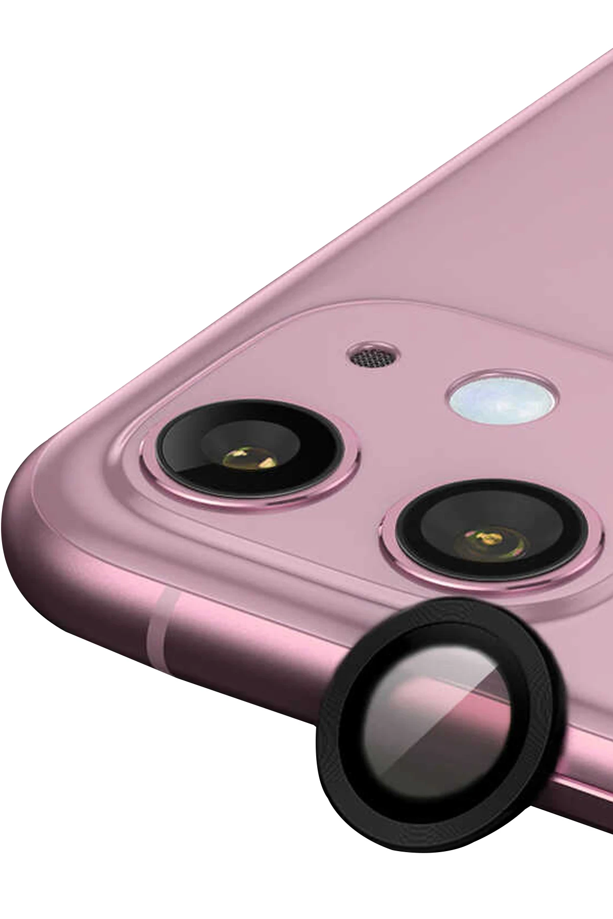 Newface Apple iPhone 12 Raze Metal Kamera Lens - Siyah