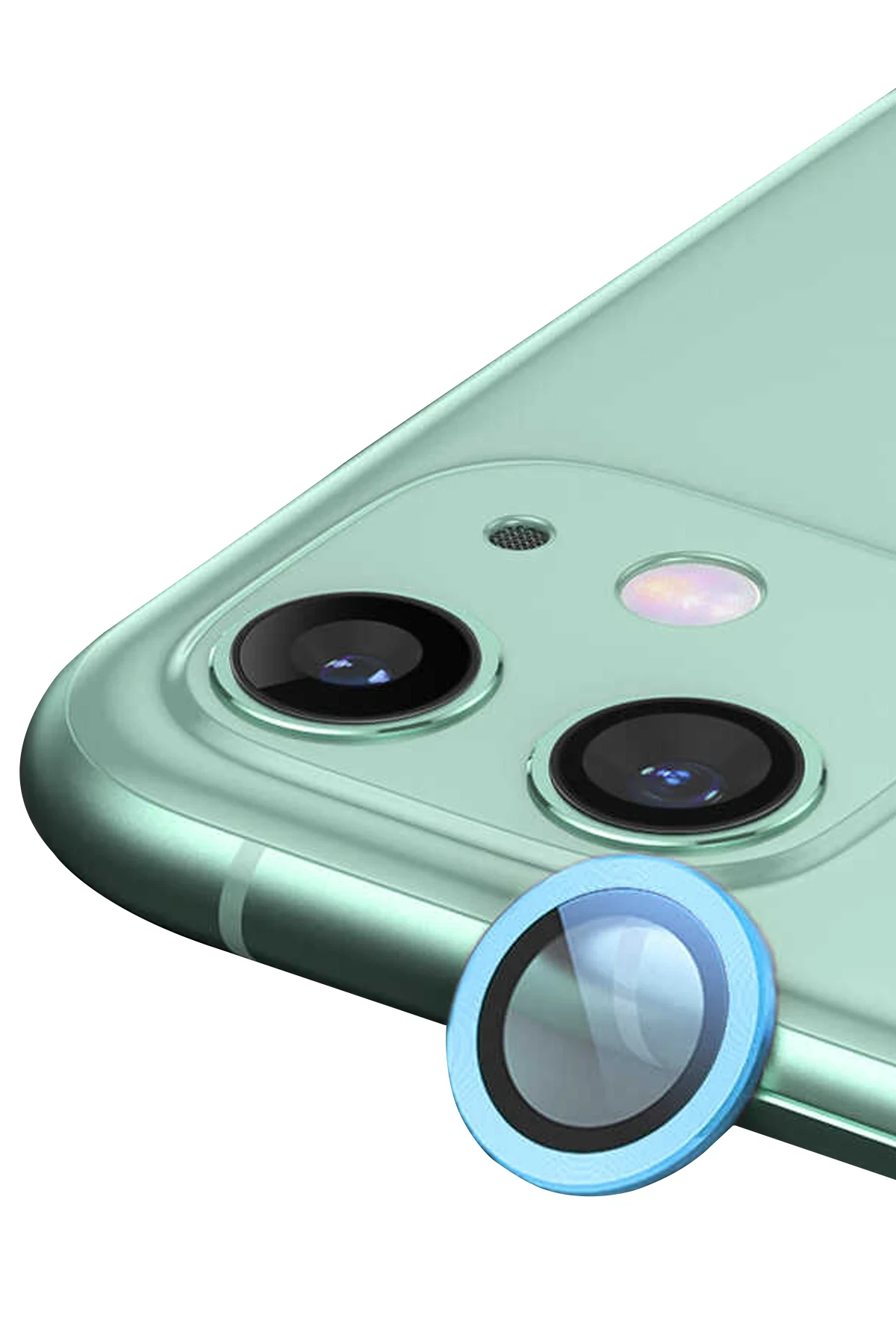 Newface iPhone 12 Raze Metal Kamera Lens - Mavi