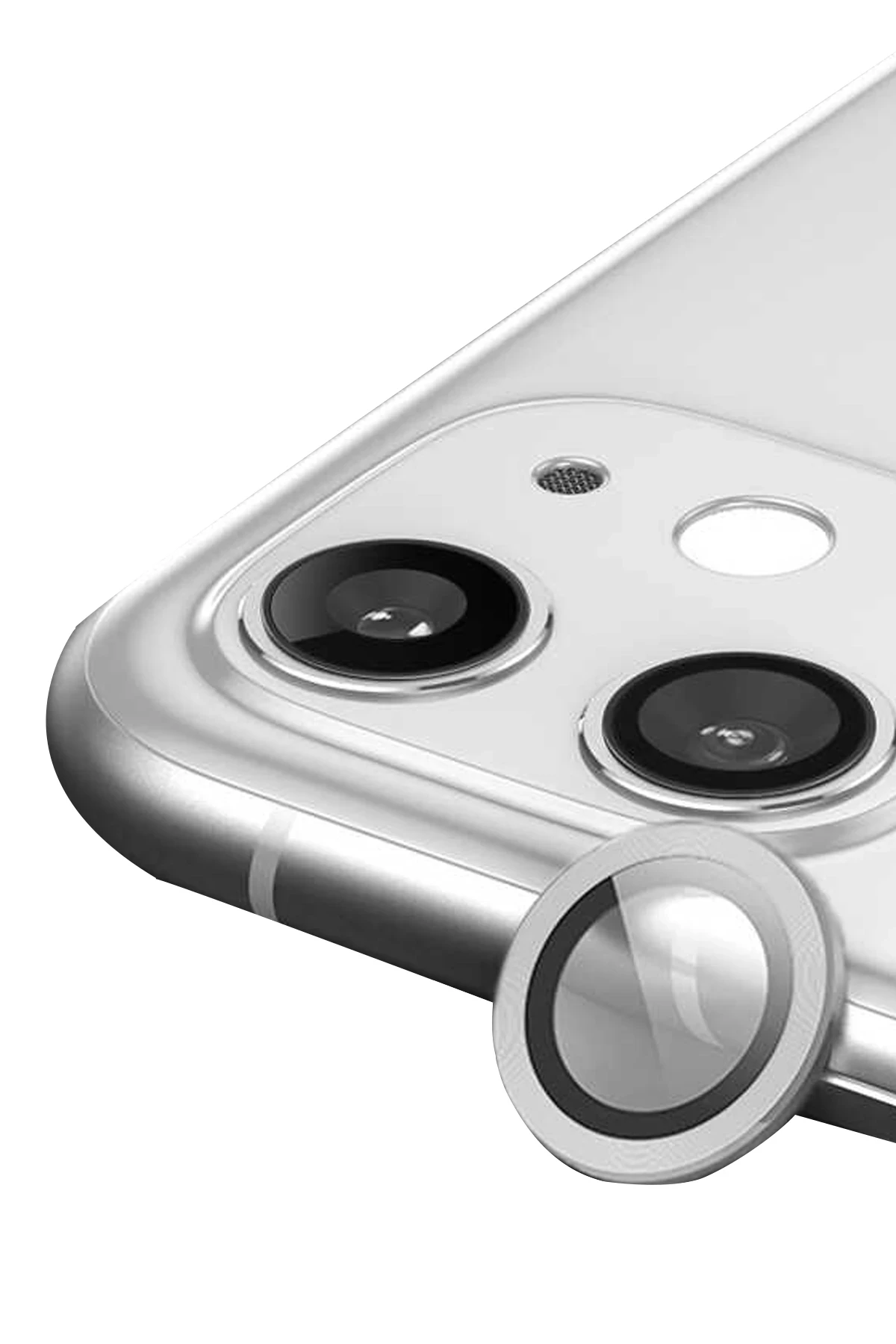 Newface iPhone 11 Raze Metal Kamera Lens - Gümüş