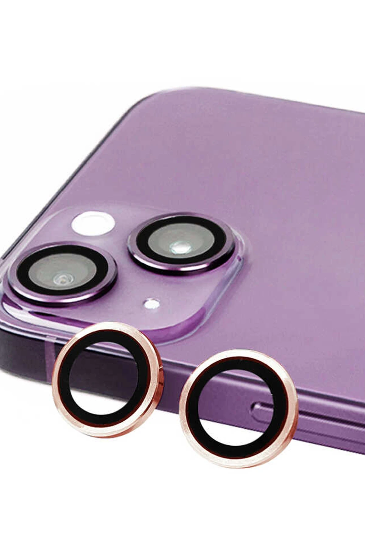 Newface iPhone 13 Raze Metal Kamera Lens - Pembe