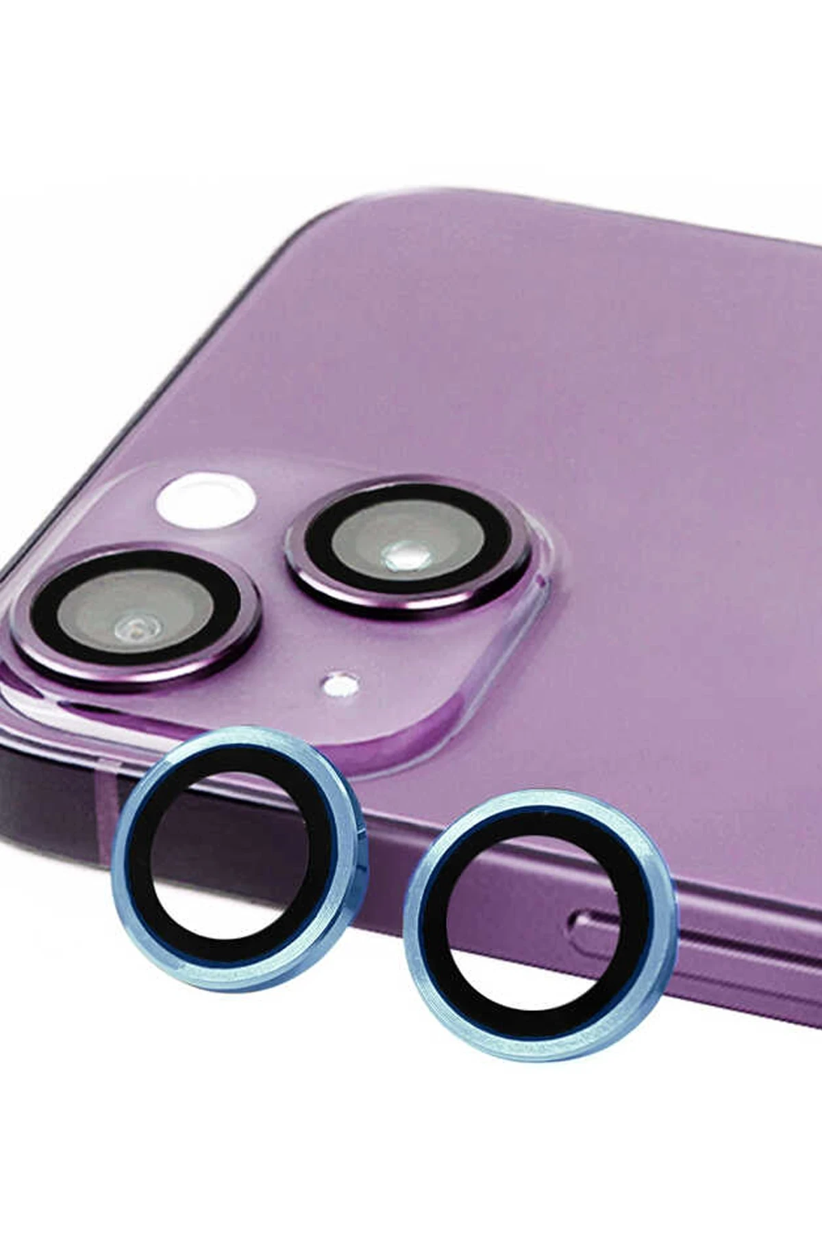 Newface iPhone 14 Raze Metal Kamera Lens - Mavi