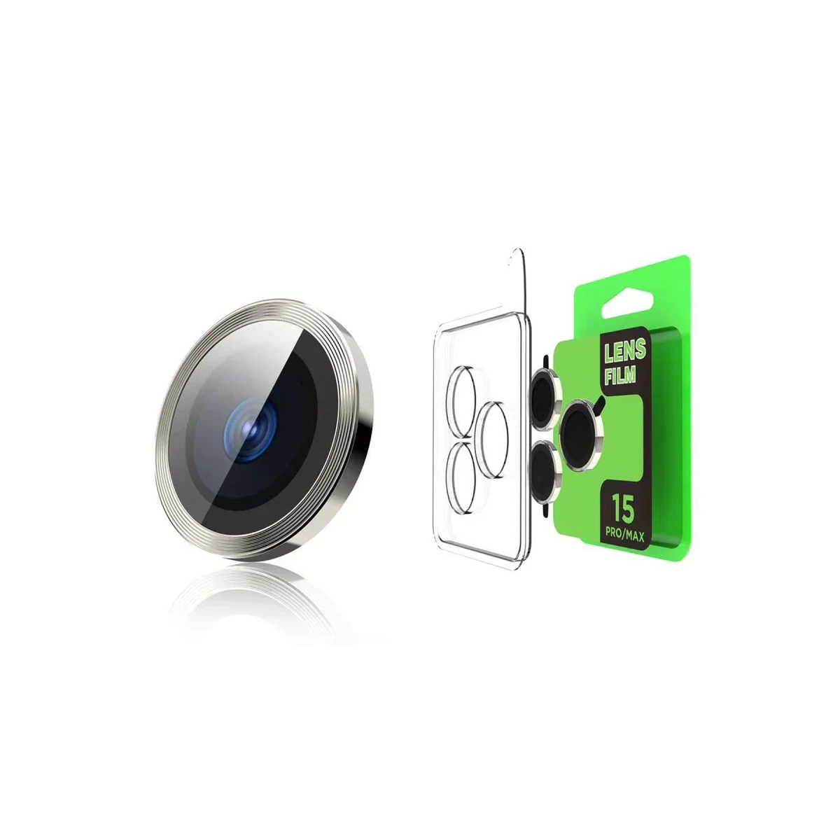 Newface Apple iPhone 15 Raze Metal Kamera Lens - Siyah — görsel 6