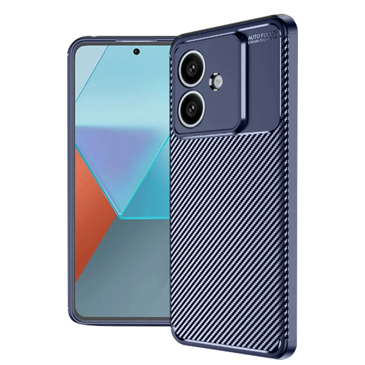 Newface Oppo A3 Kılıf Auto Focus Karbon Kapak - Lacivert