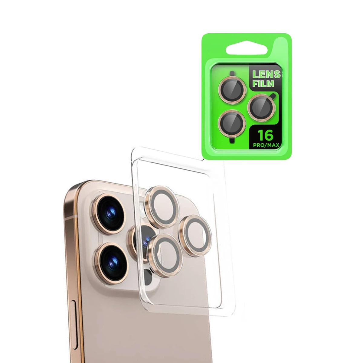 Newface Apple iPhone 16 Pro Raze Metal Kamera Lens - Natural Grey