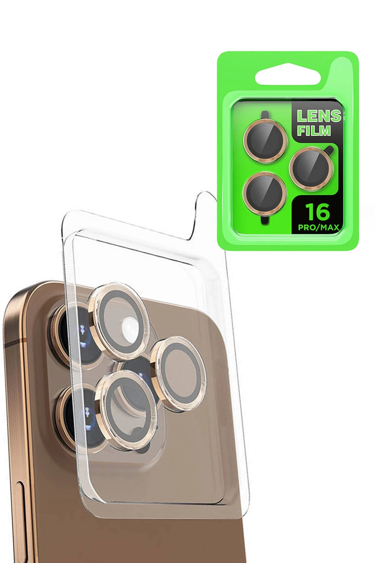 Newface iPhone 16 Pro Max Raze Metal Kamera Lens - Desert