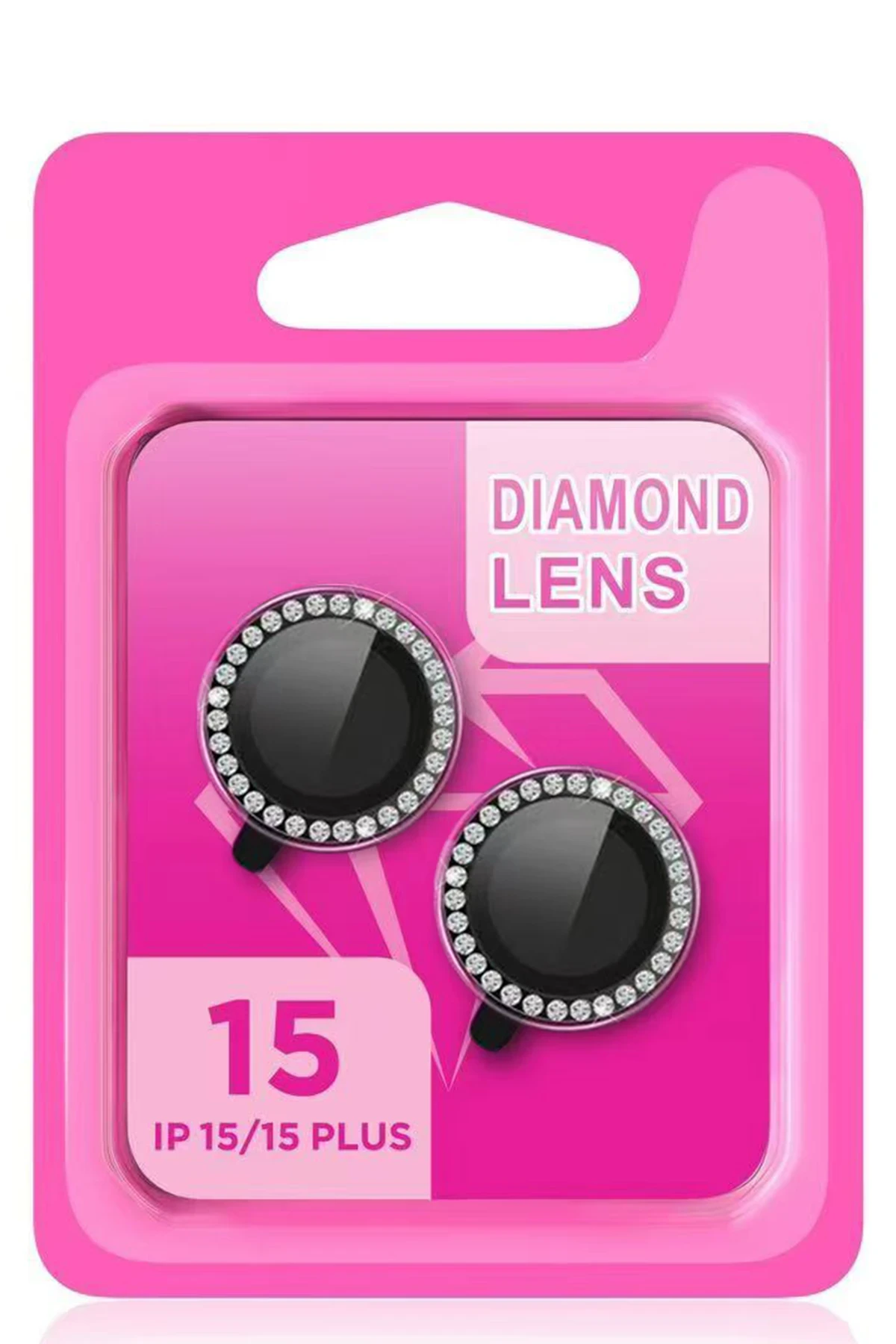 Newface Apple iPhone 15 Pro Rock Metal Kamera Lens - Siyah