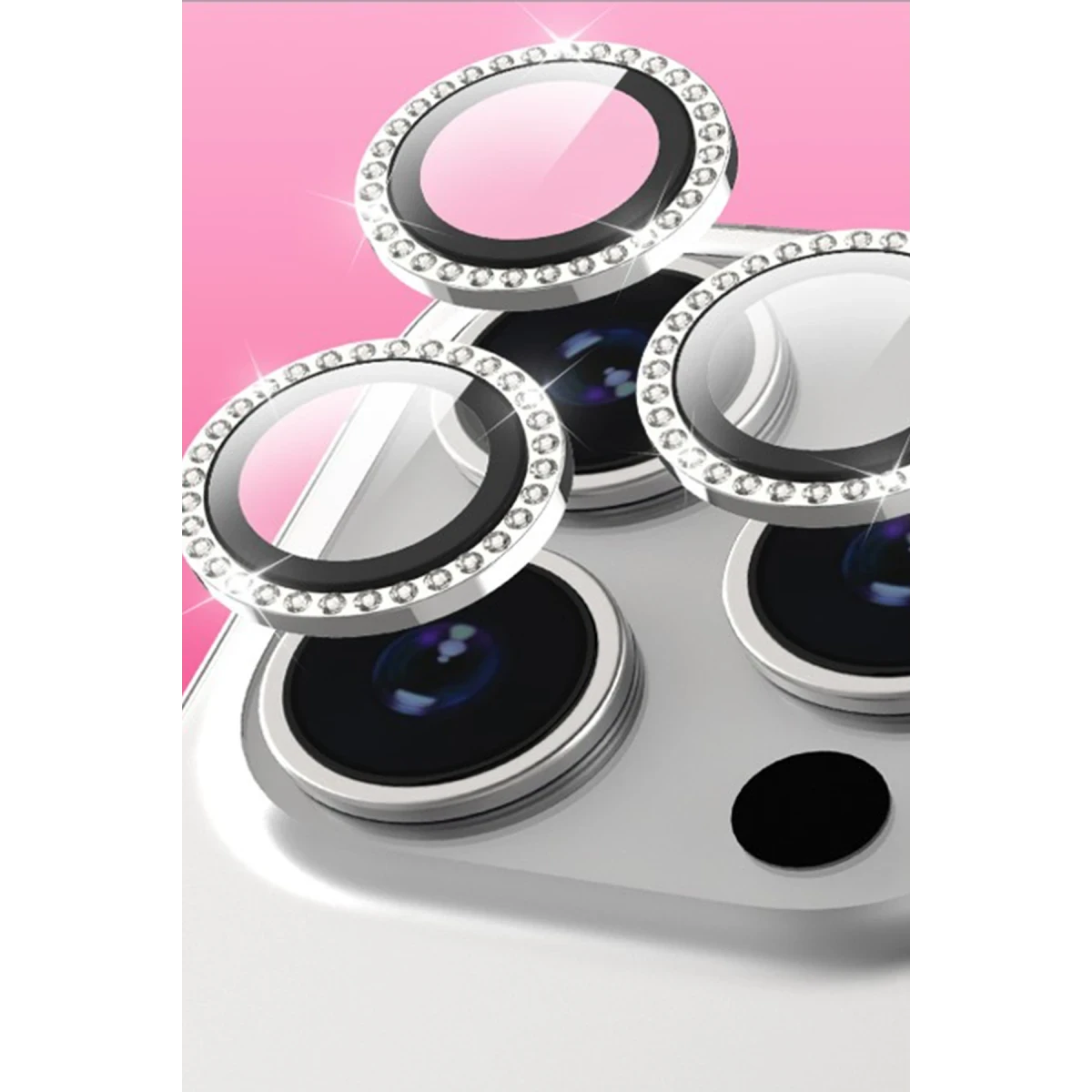 Newface Apple iPhone 16 Rock Metal Kamera Lens - Siyah — görsel 5