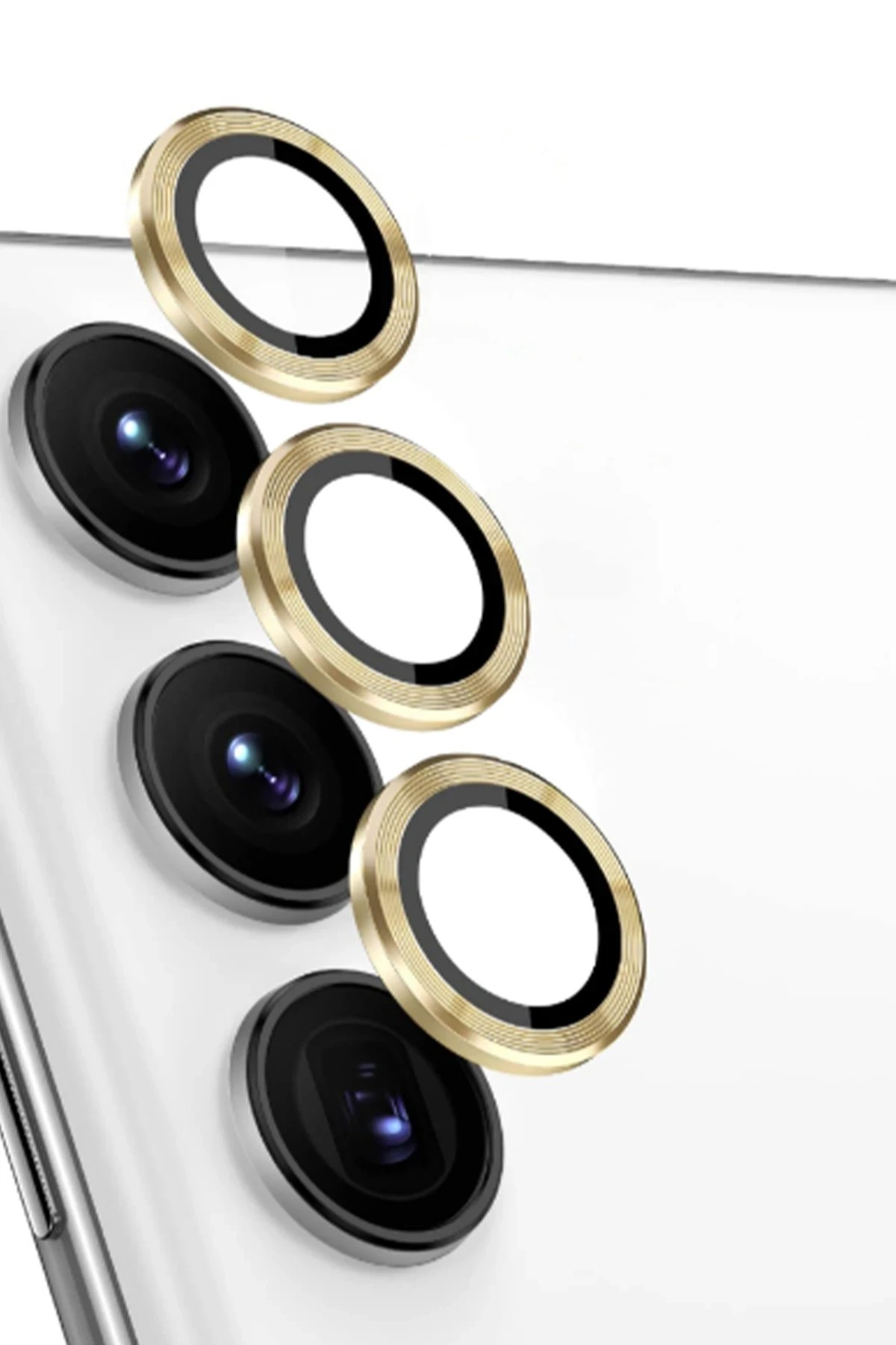Newface Samsung Galaxy S24 FE Raze Metal Kamera Lens - Sarı