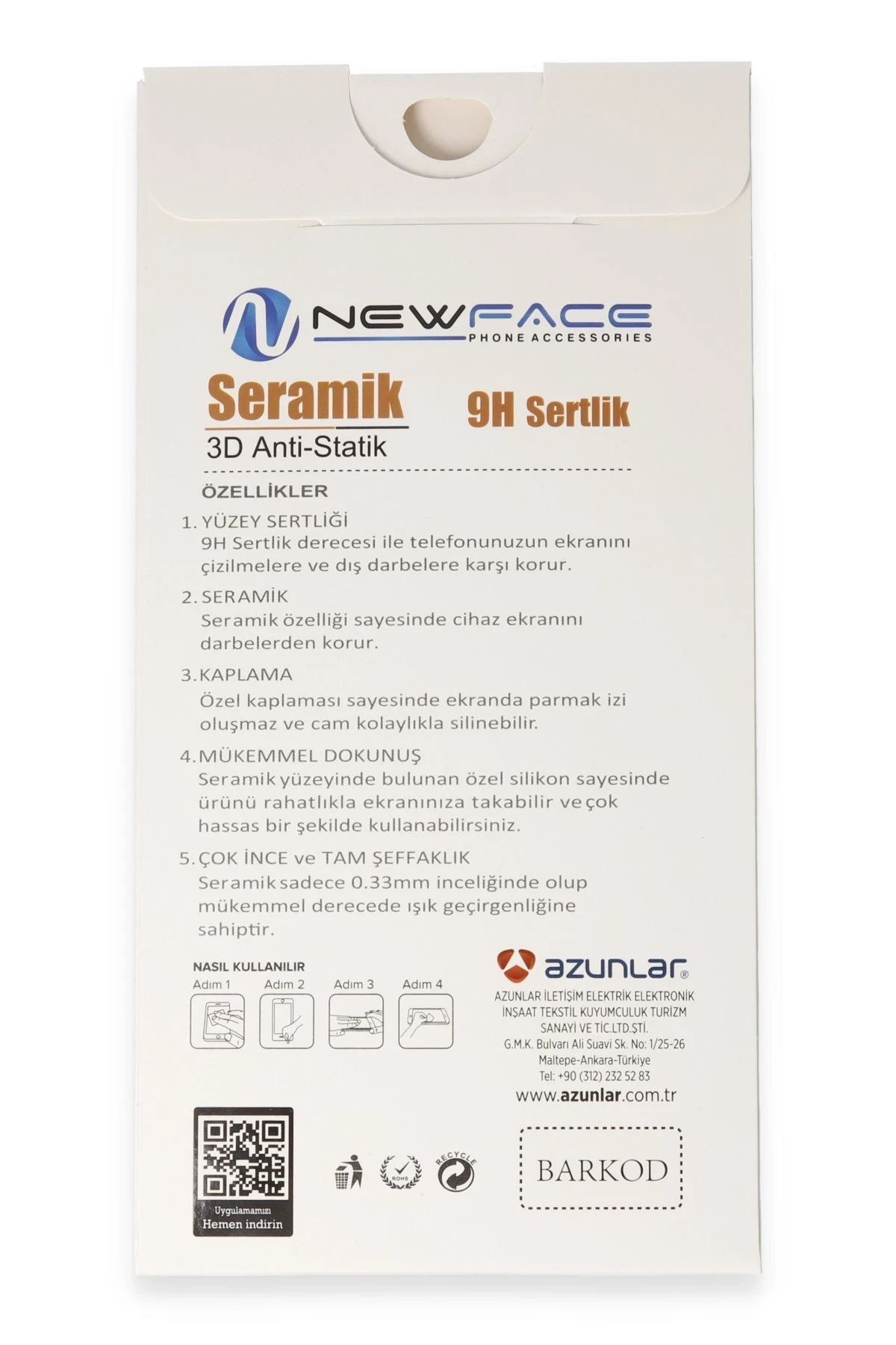 Newface Tecno Spark 20 3D Antistatik Mat Seramik Nano Ekran Koruyucu — görsel 4