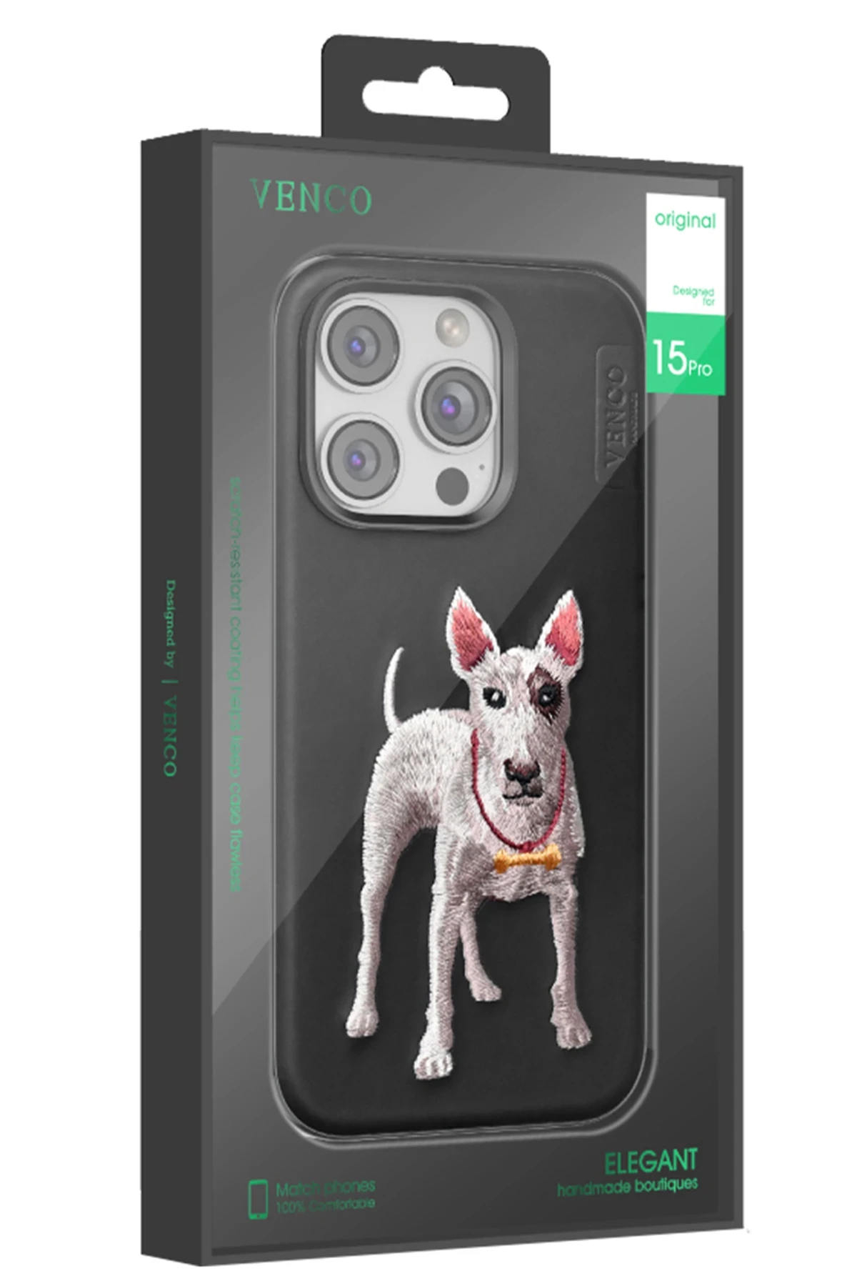 Venco iPhone 16 Pro Max Perma Desenli Kapak - Siyah