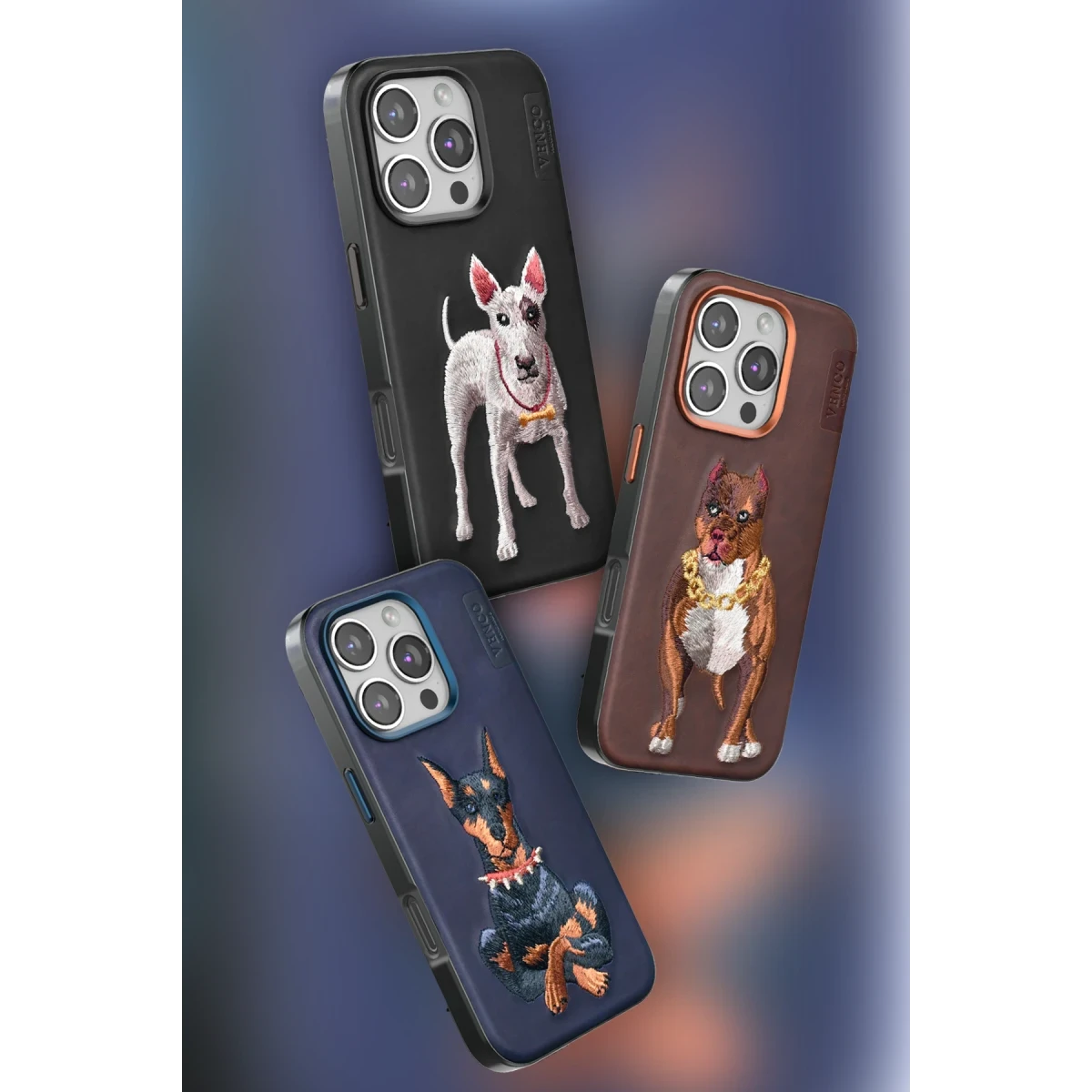 Venco Apple iPhone 16 Perma Desenli Kapak - Kahverengi