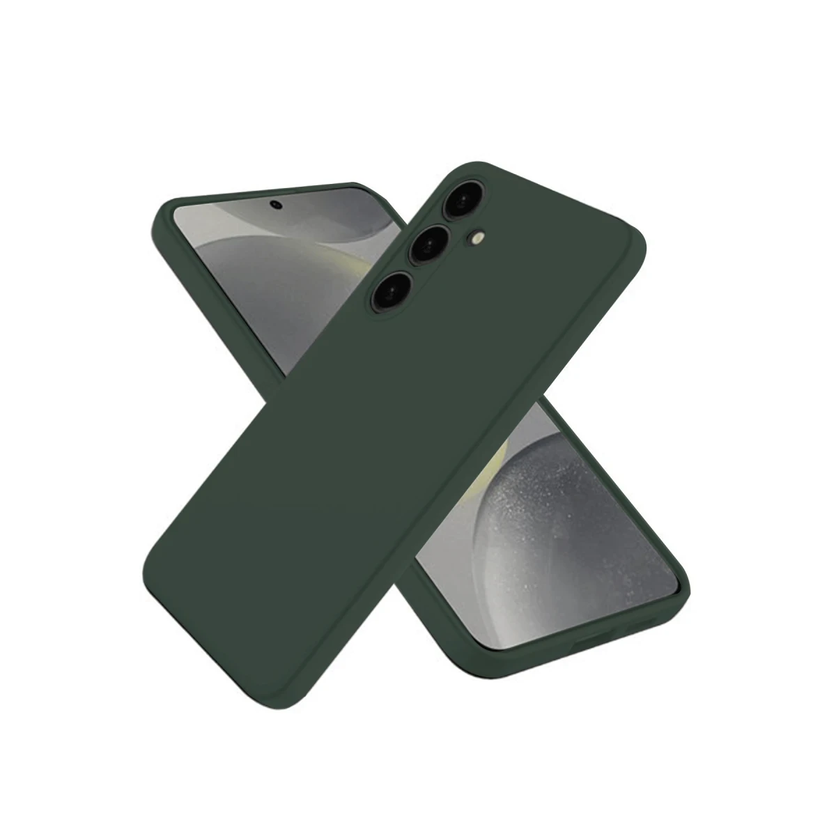 Samsung Galaxy A26 Kılıf Nano içi Kadife Silikon - Koyu Yeşil