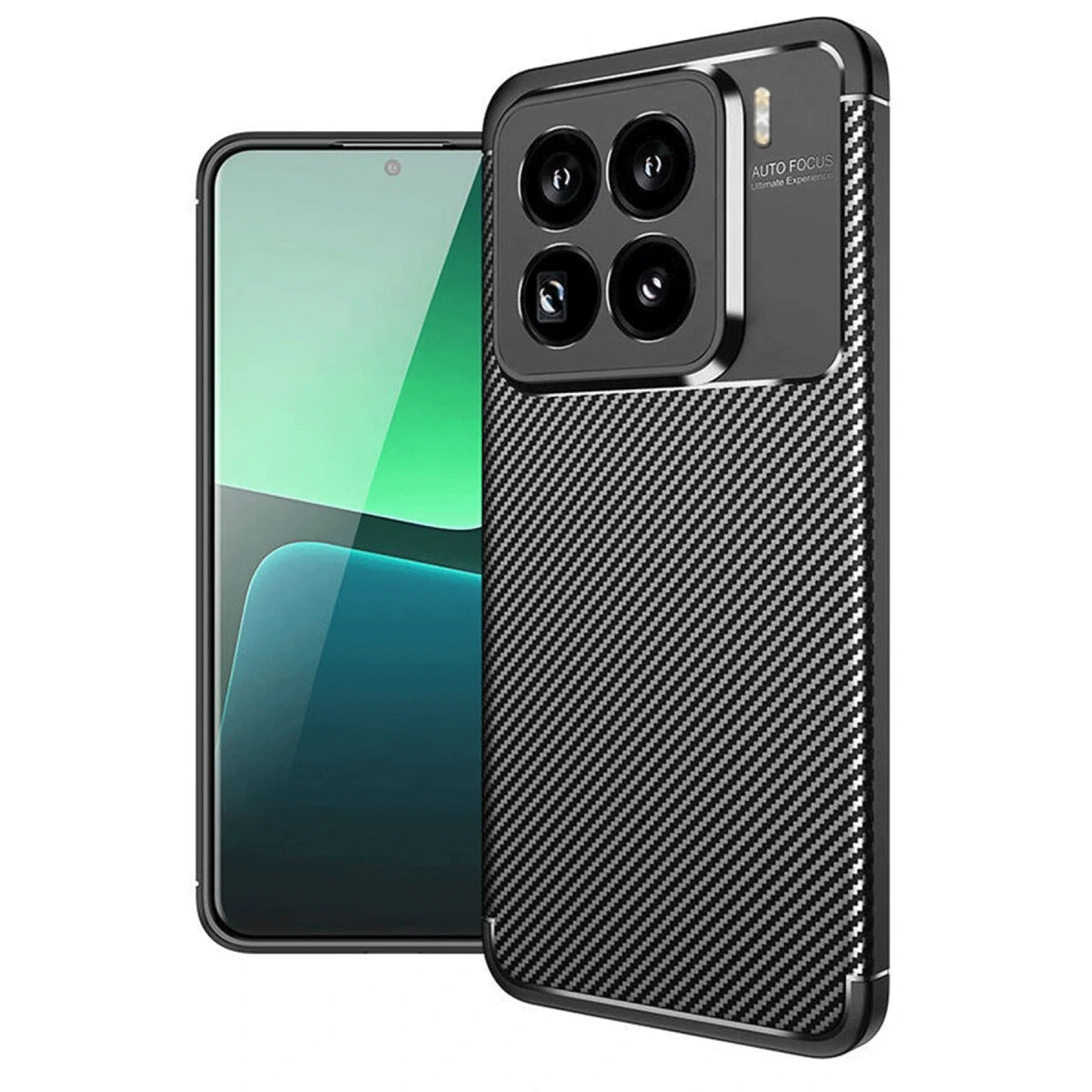 Newface Xiaomi Mi 15 Pro Kılıf Auto Focus Karbon Kapak - Siyah — görsel 4