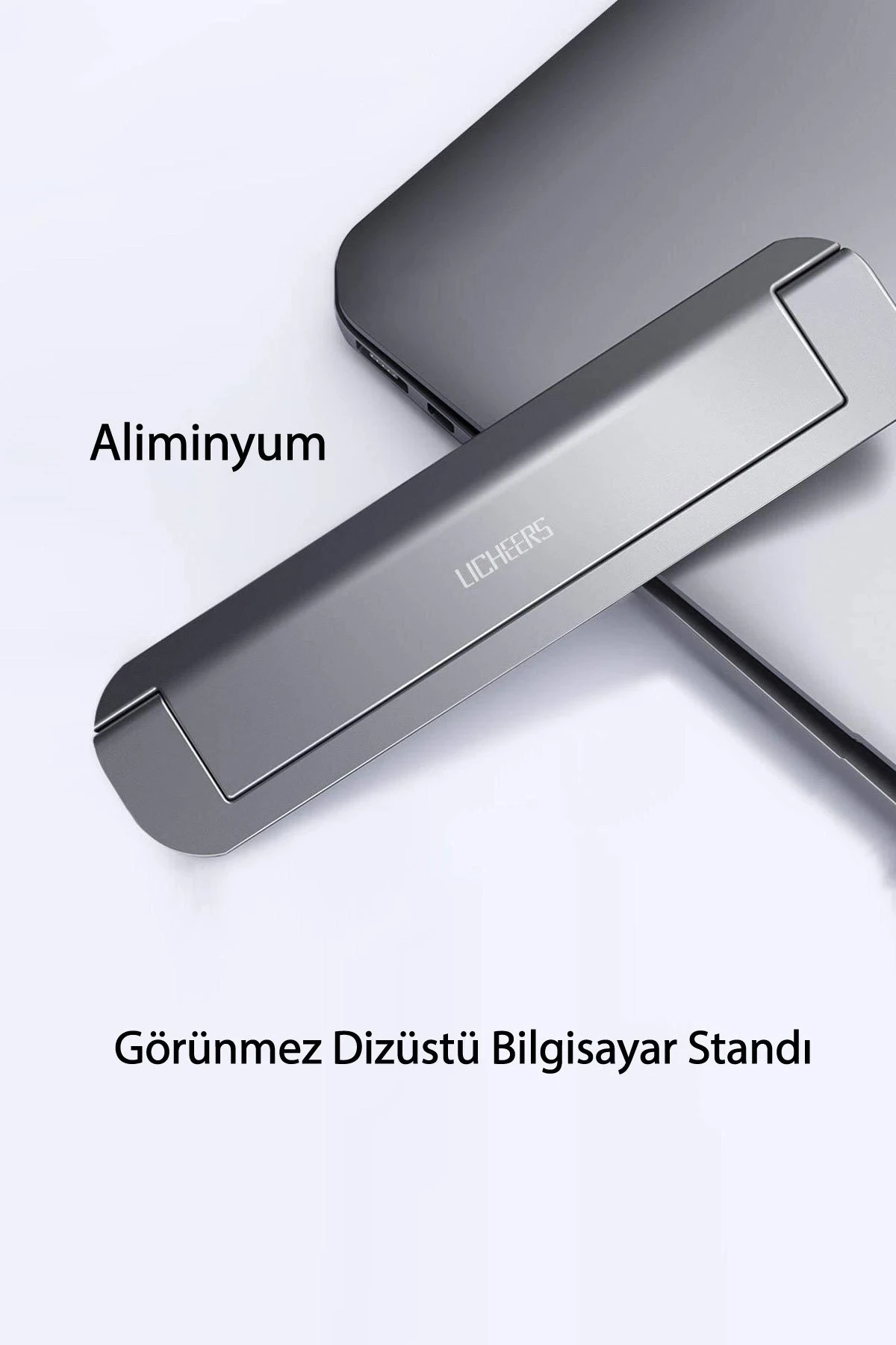 Newface LC 344 Ayarlanabilir Laptop Telefon Tutucu - Gümüş — görsel 3