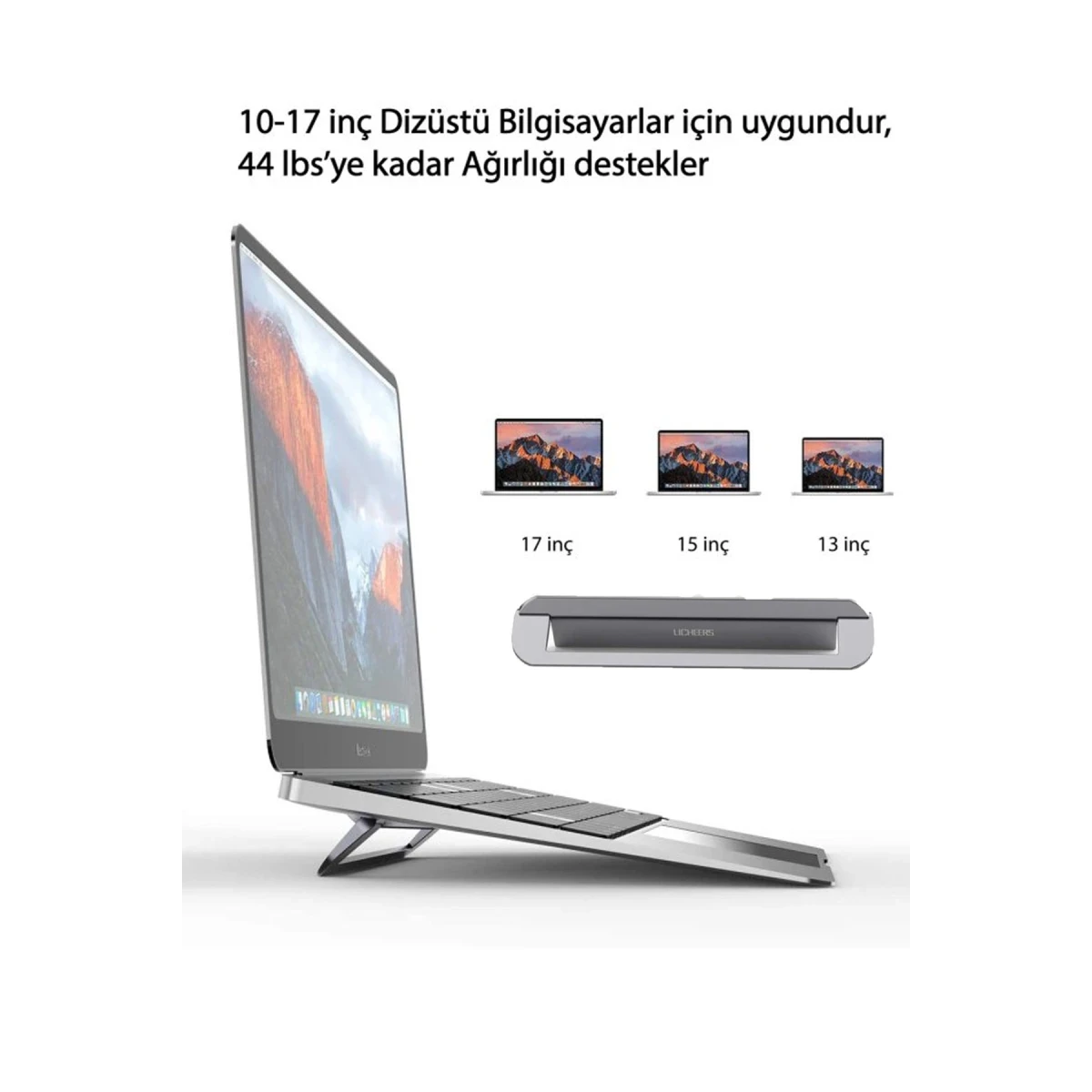 Newface LC 344 Ayarlanabilir Laptop Telefon Tutucu - Gümüş — görsel 5