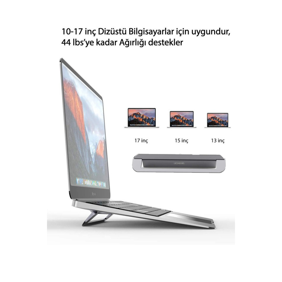 Newface LC 344 Ayarlanabilir Laptop Telefon Tutucu - Gümüş — görsel 8
