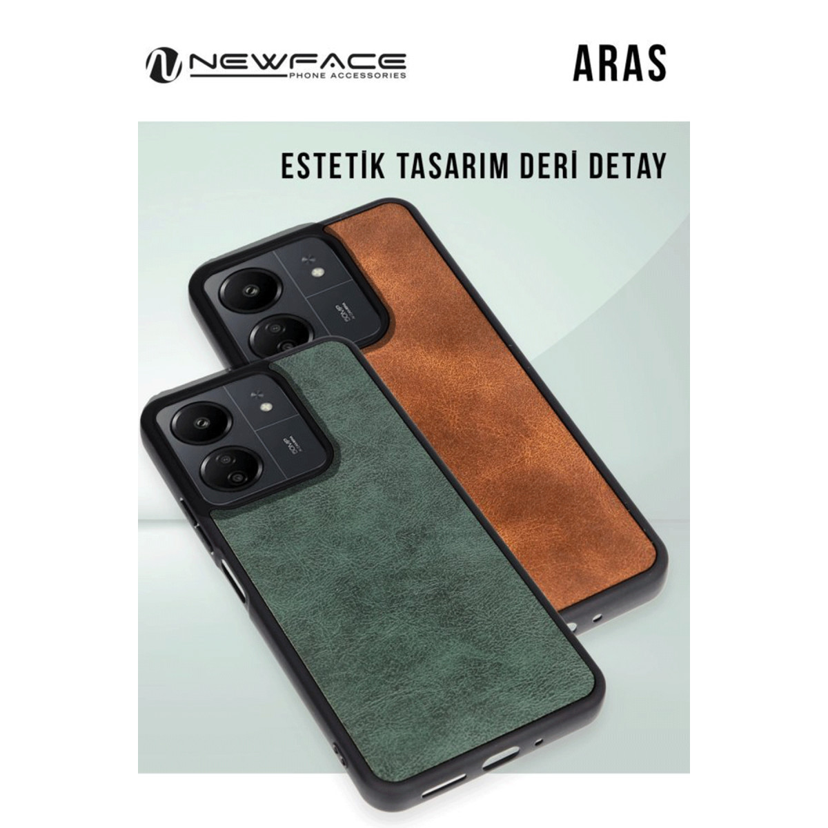 Newface Samsung Galaxy A26 Kılıf Aras Deri Kapak - Siyah — görsel 9