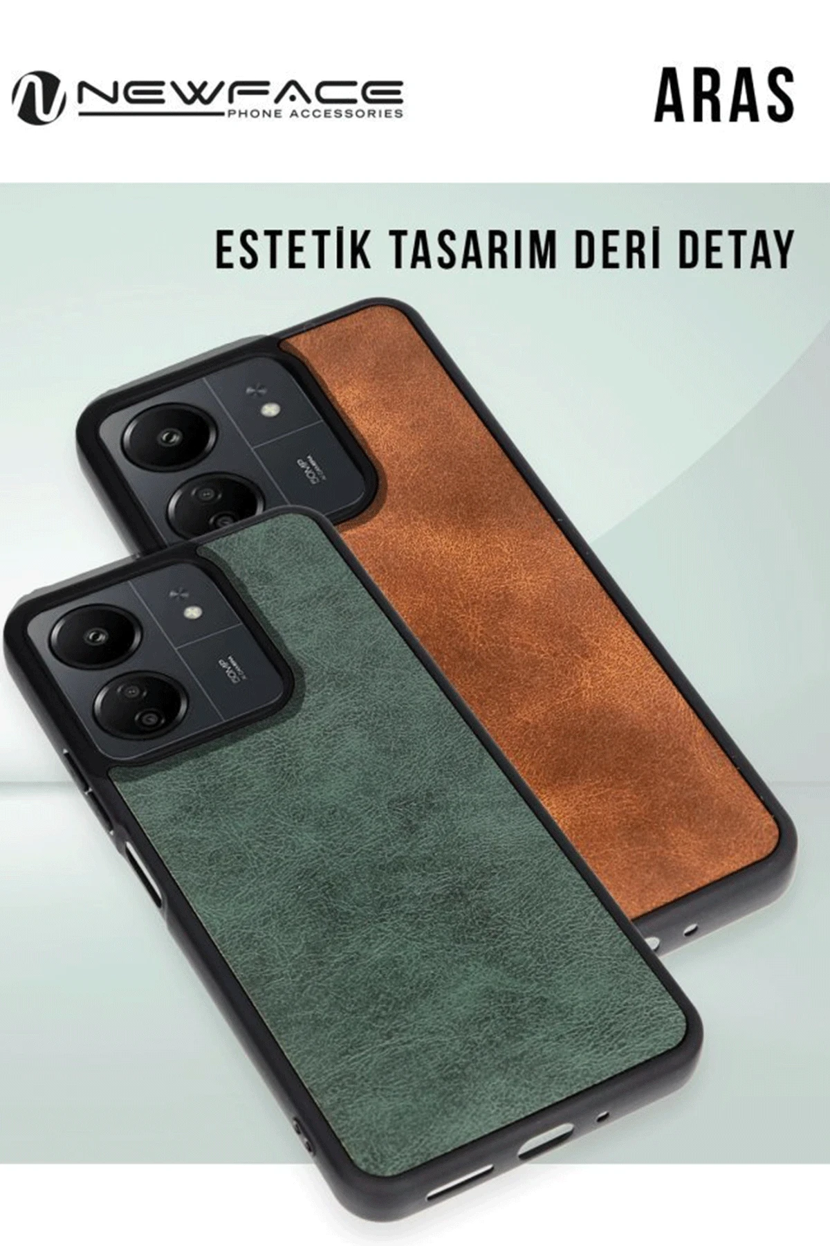 Newface Samsung Galaxy A26 Kılıf Aras Deri Kapak - Kırmızı