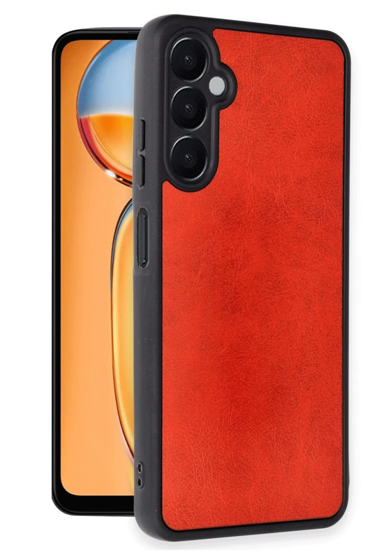 Newface Samsung Galaxy A26 Kılıf Aras Deri Kapak - Kırmızı