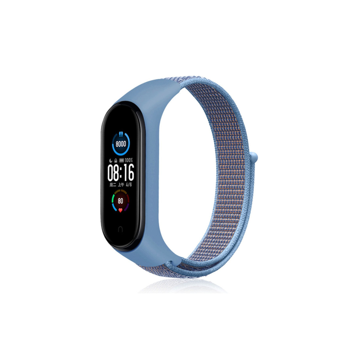 Newface Xiaomi Mi Band 6 Hasırlı Cırtcırtlı Kordon - Mavi — görsel 3