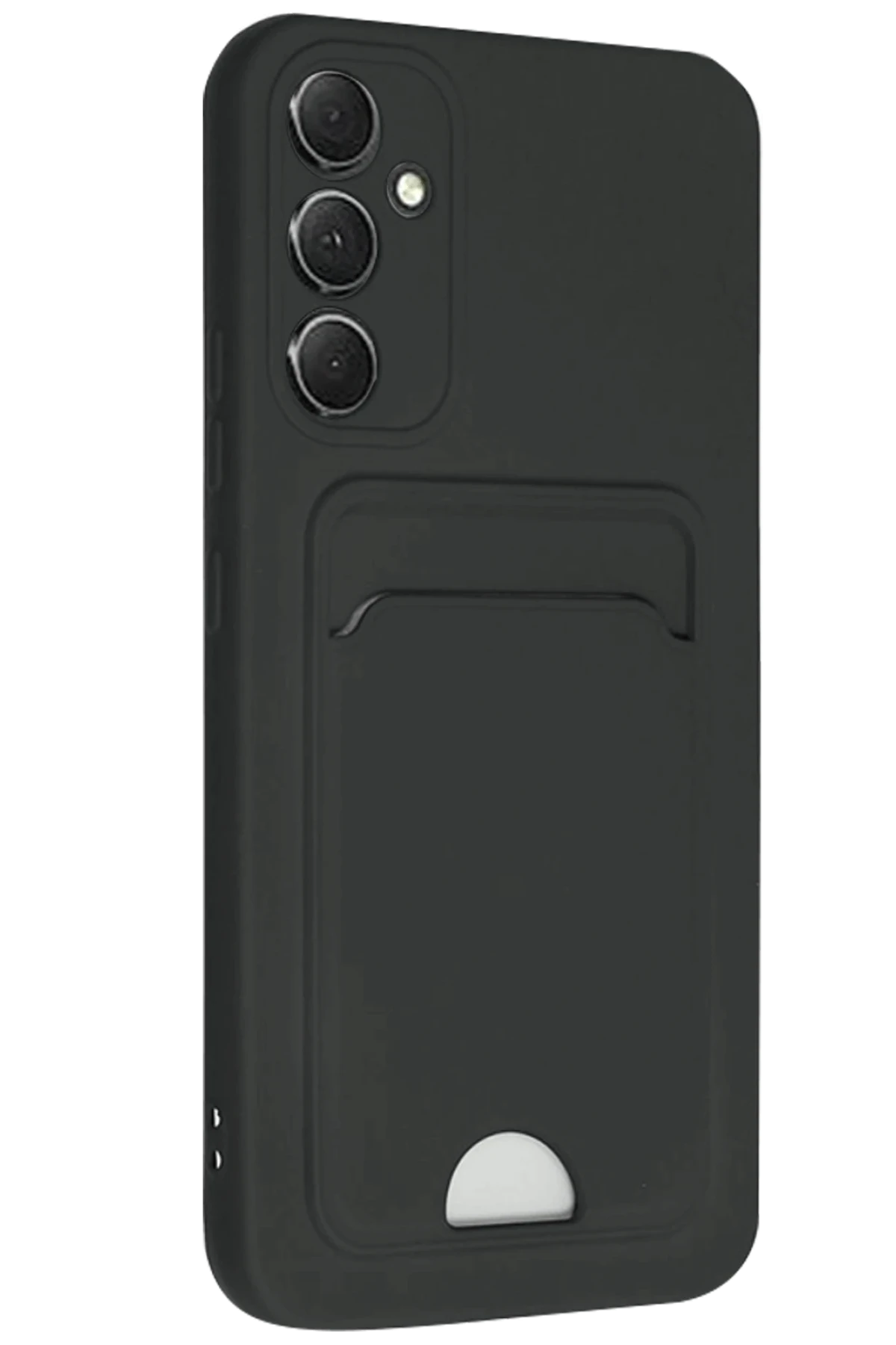 Newface Samsung Galaxy A16 5G Kılıf Kelvin Kartvizitli Silikon - Siyah