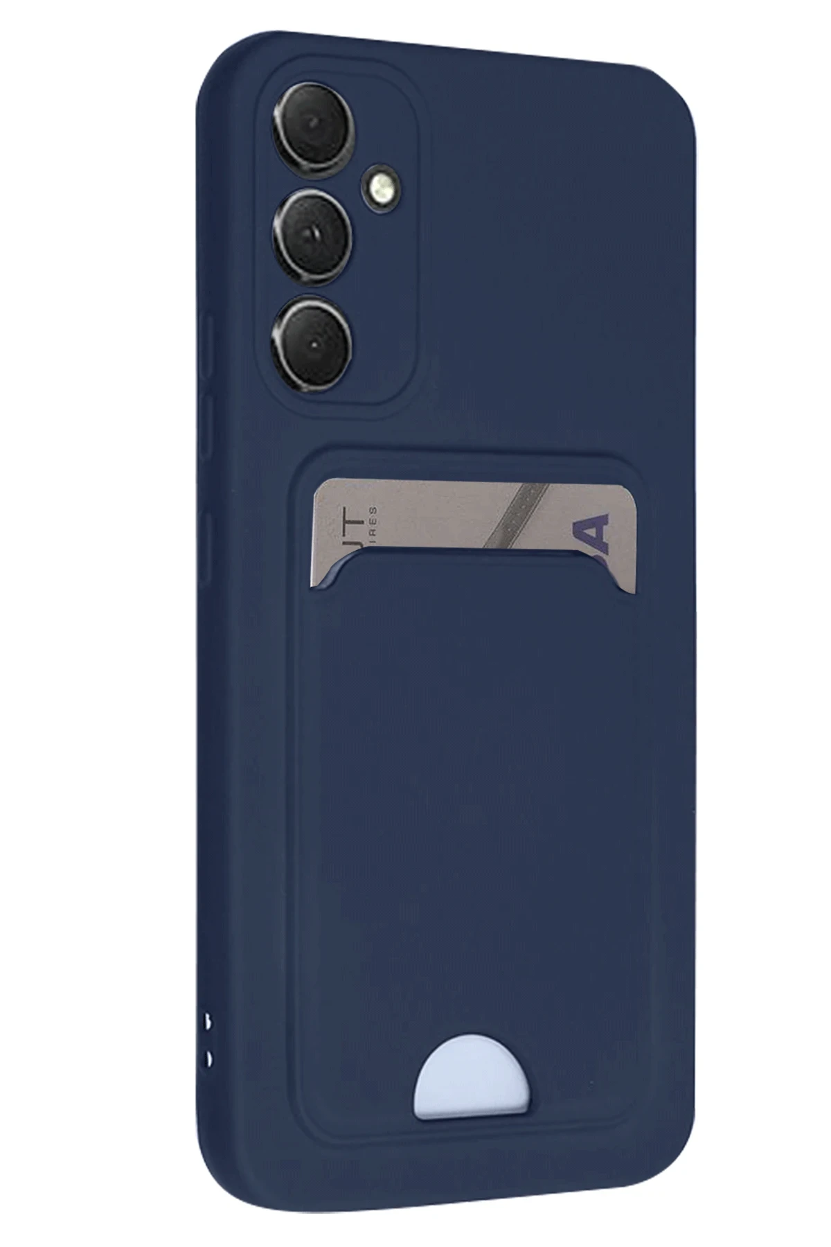 Newface Samsung Galaxy A16 5G Kılıf Kelvin Kartvizitli Silikon - Lacivert