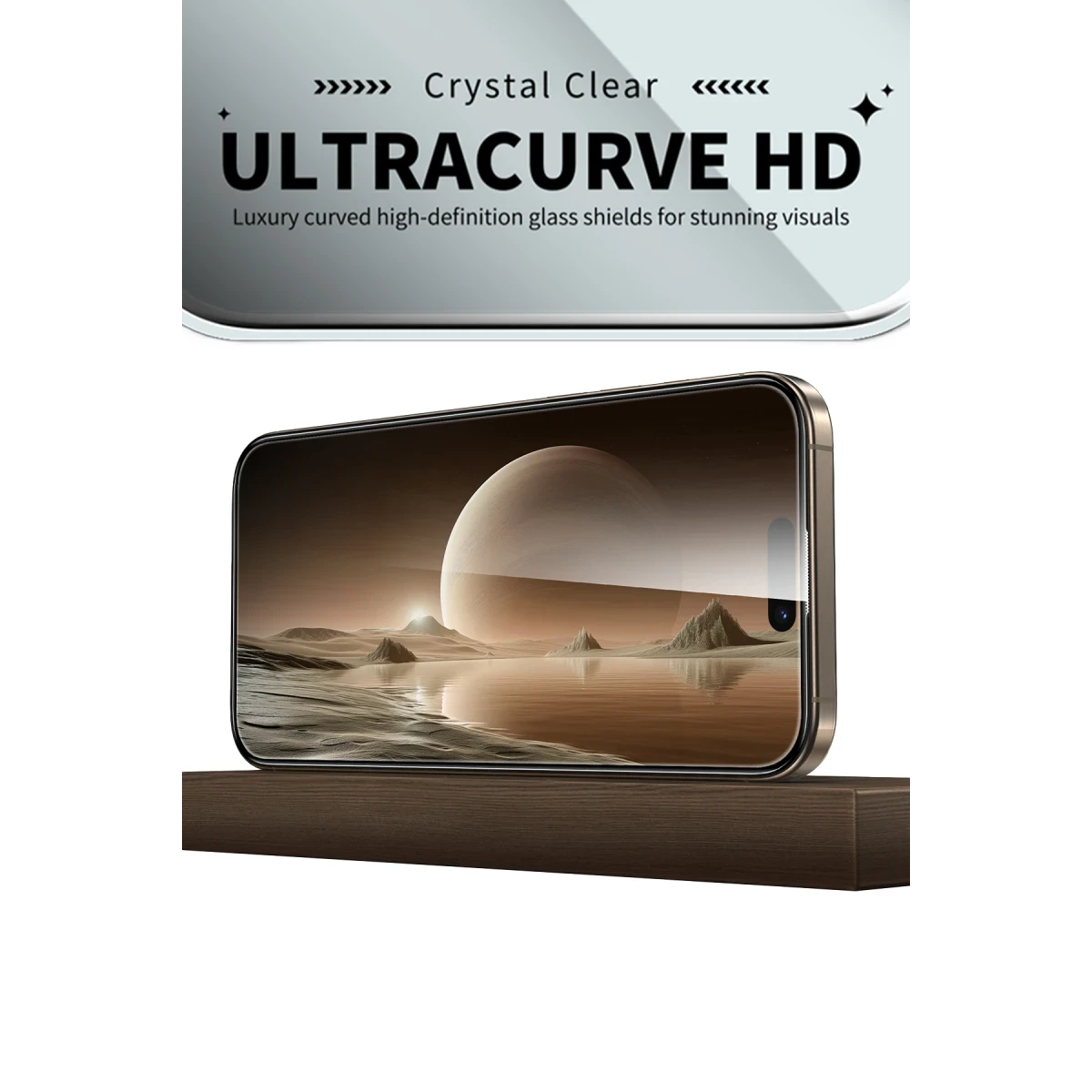 Keephone Apple iPhone 16 Plus UltraCurve HD 3D Cam Ekran Koruyucu - Siyah