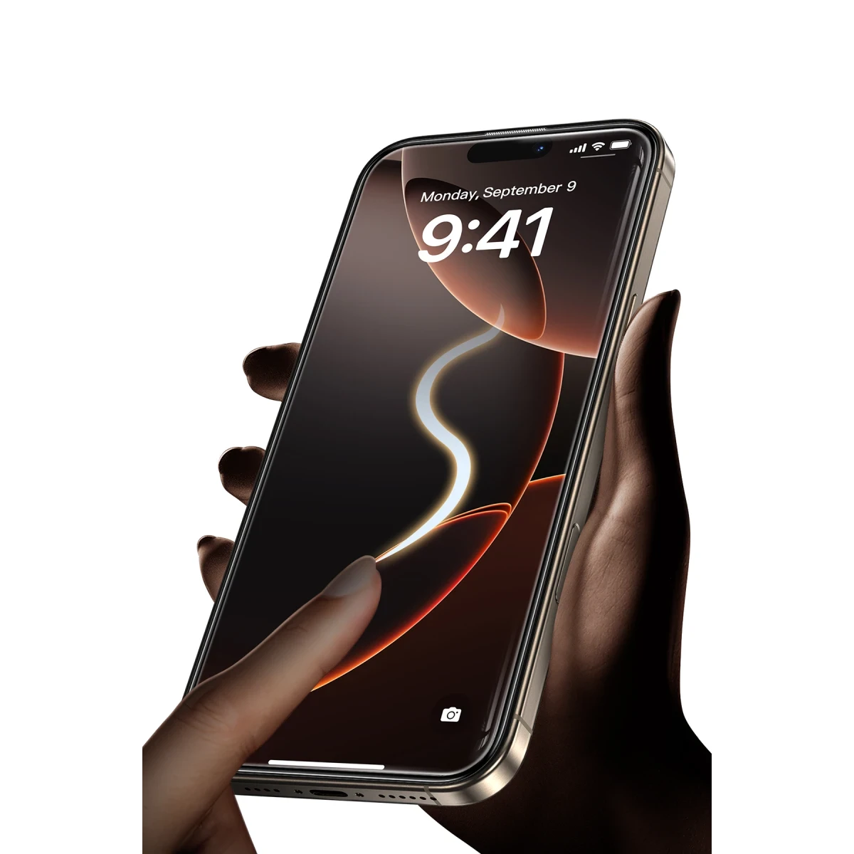 Keephone Apple iPhone 16 Pro UltraCurve HD 3D Cam Ekran Koruyucu - Siyah