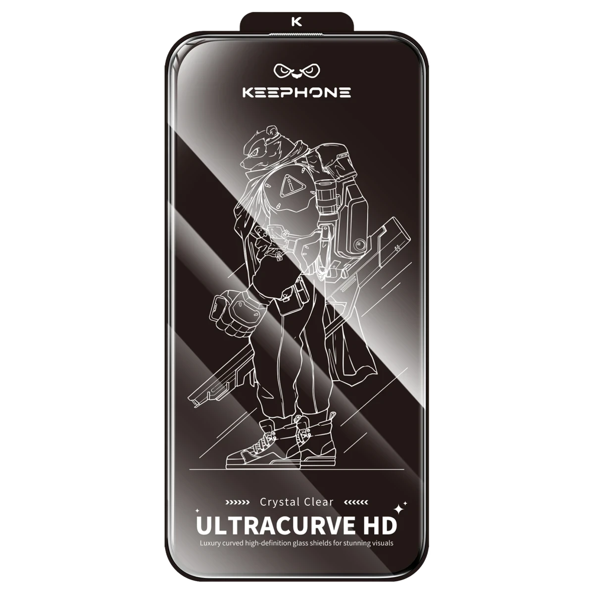 Keephone Apple iPhone 15 Pro UltraCurve HD 3D Cam Ekran Koruyucu - Siyah