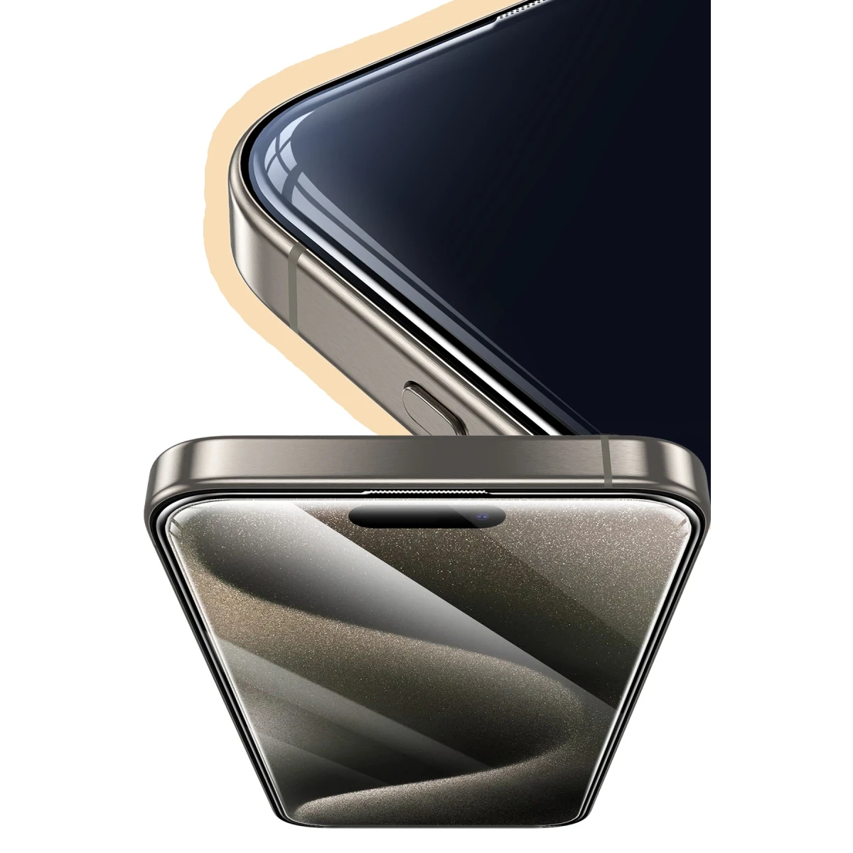 Keephone Apple iPhone 15 Pro Max UltraCurve HD 3D Cam Ekran Koruyucu - Siyah