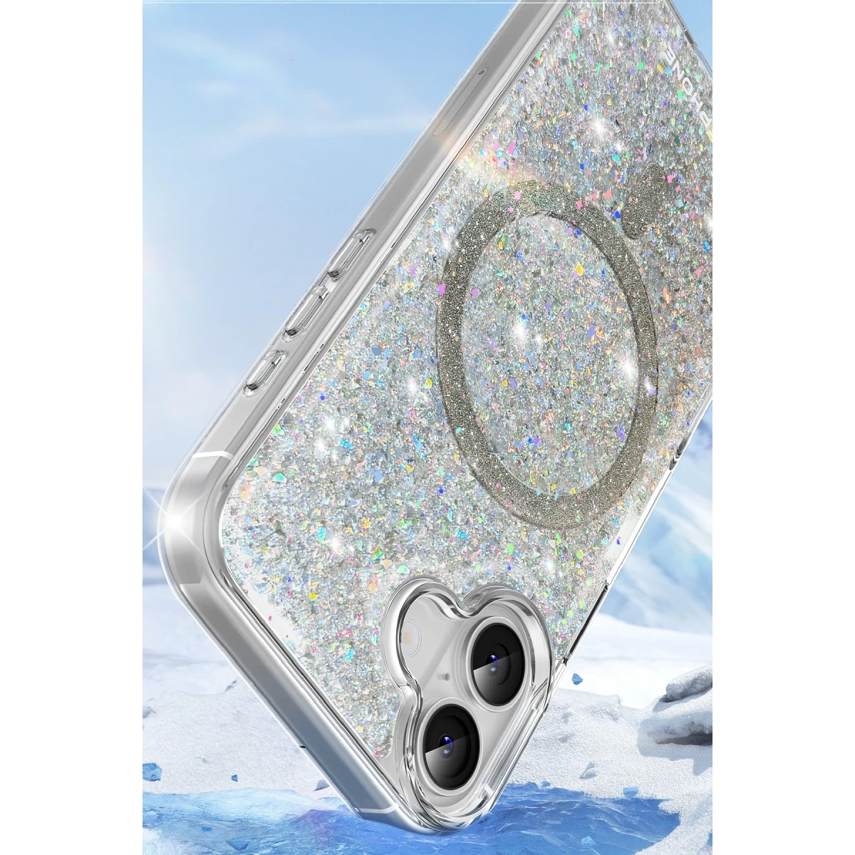 Keephone Apple iPhone 16 Interstellar Glitter Magsafe Kılıf - Mavi