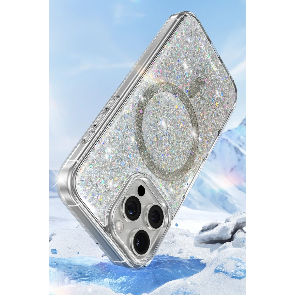 Keephone Apple iPhone 16 Pro Interstellar Glitter Magsafe Kılıf - Mor
