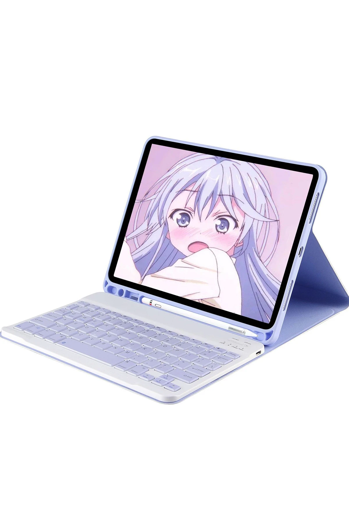 Newface iPad Pro 11 (2024) Kılıf KC01 Smart Klavyeli Tablet Kılıfı - Lila