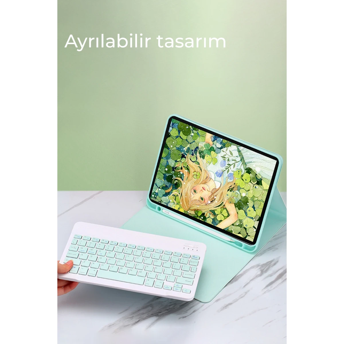 Newface Xiaomi Pad 6 Kılıf KC01 Smart Klavyeli Tablet Kılıfı - Siyah — görsel 6