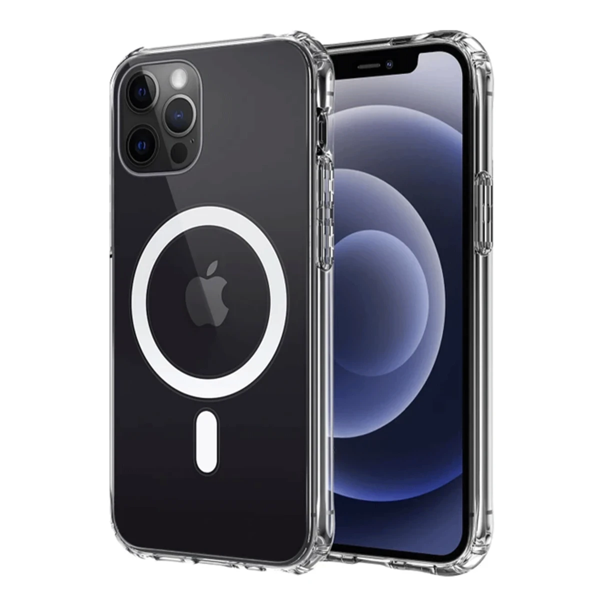 Newface Apple iPhone 12 Kılıf Magneticsafe Şeffaf Silikon - Şeffaf — görsel 3