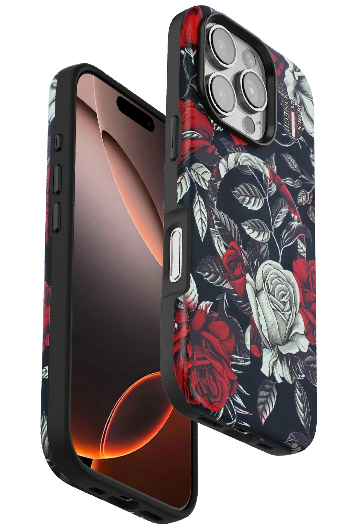 Onegif iPhone 16 Pro Flower Series Magsafe Kapak - Siyah