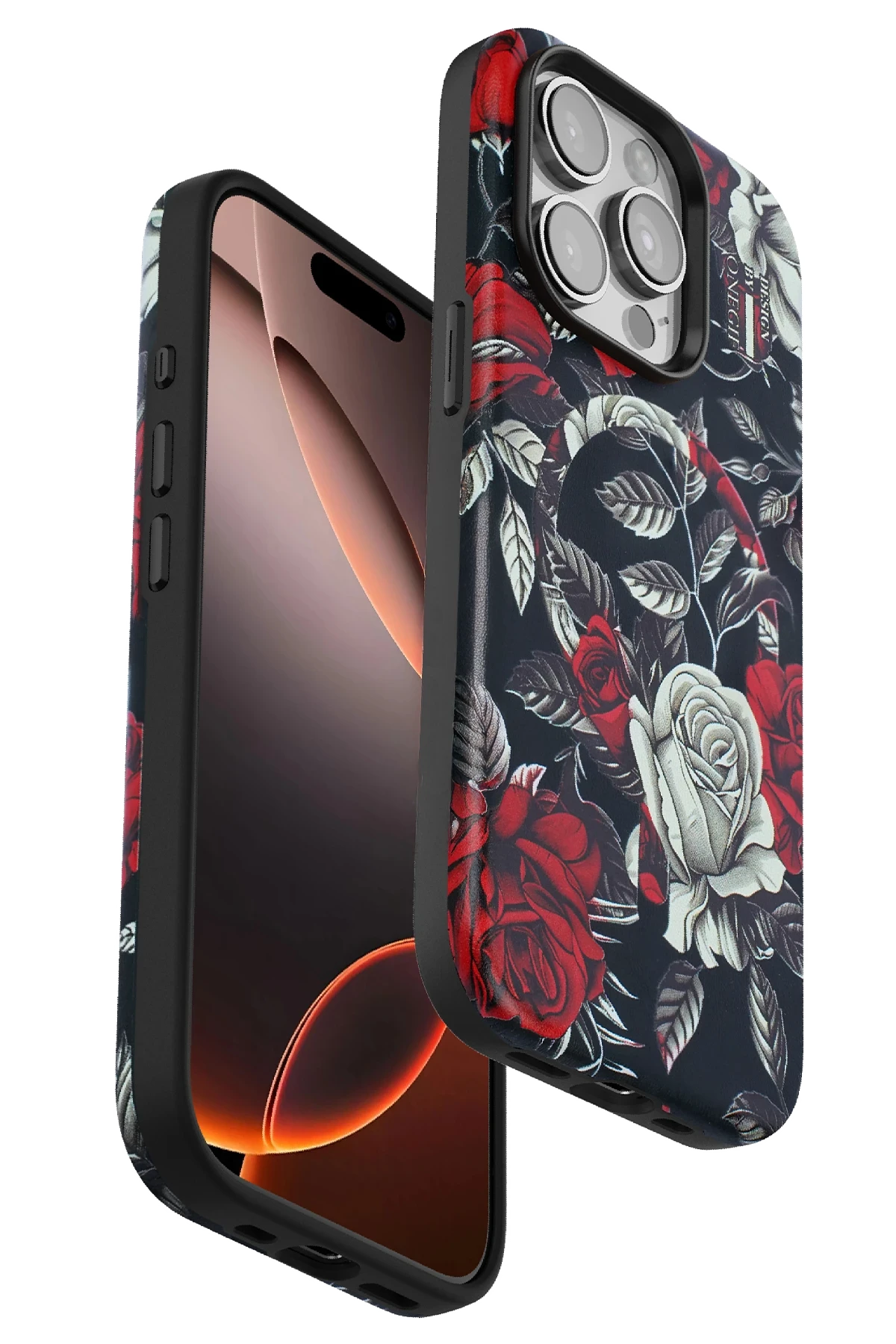 Onegif iPhone 15 Pro Max Flower Series Magsafe Kapak - Siyah