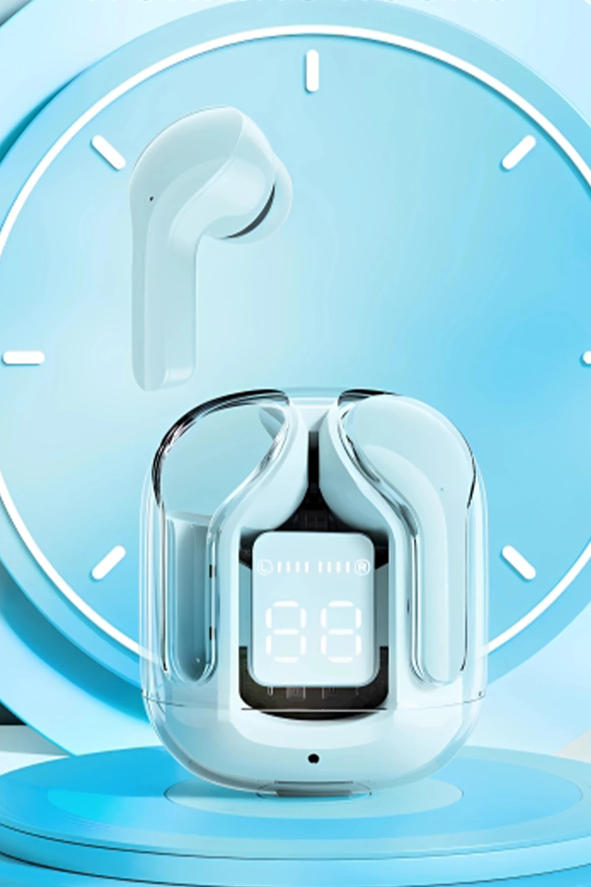 Konfulon GT13 Dijital Şarj Göstergeli Kablosuz Airpods Kulaklık - Siyah — görsel 3