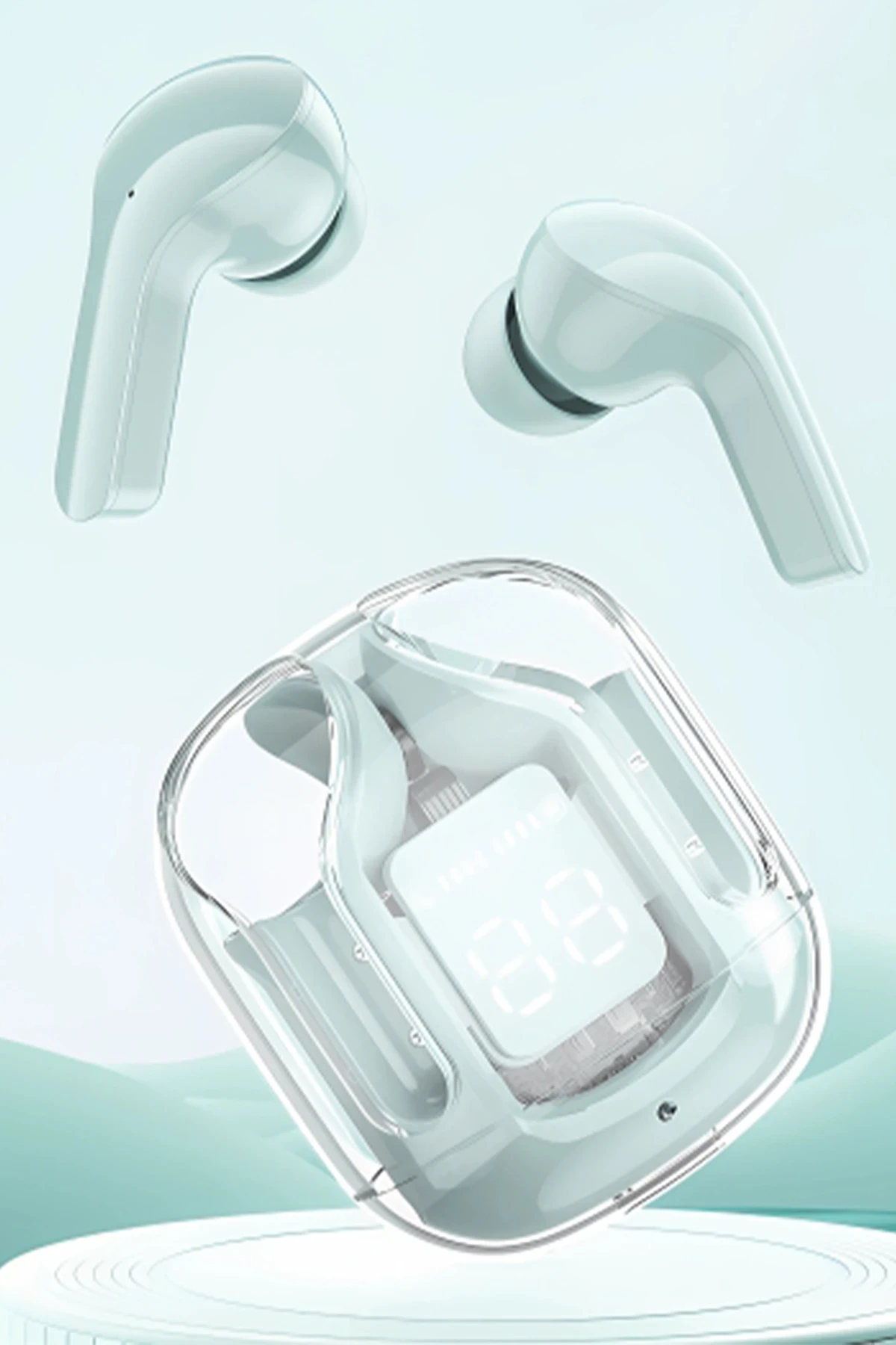 Konfulon GT13 Dijital Şarj Göstergeli Kablosuz Airpods Kulaklık - Siyah — görsel 5