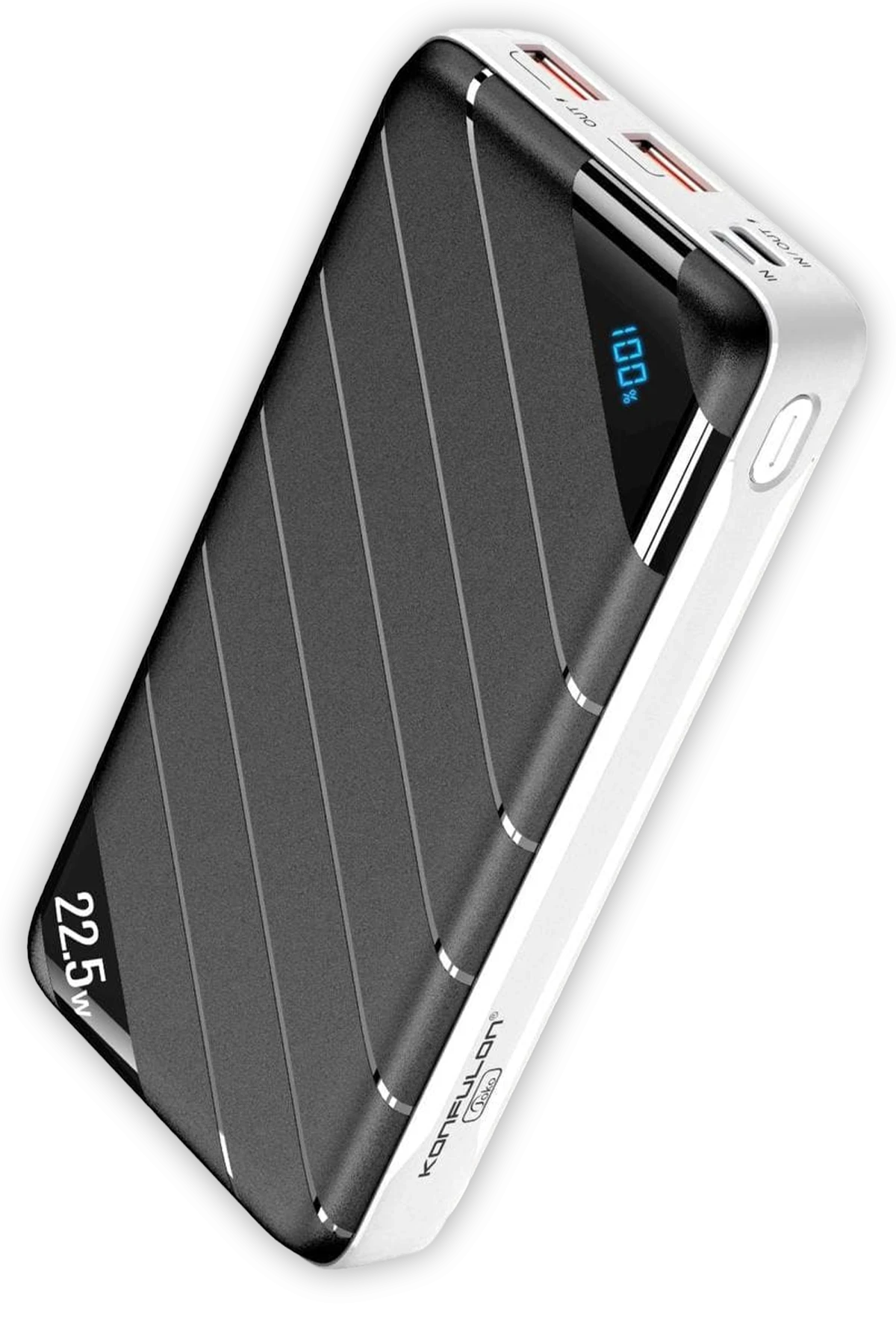 Konfulon Q13 Dijital Powerbank 20.000 mAh Hızlı Şarj - Beyaz