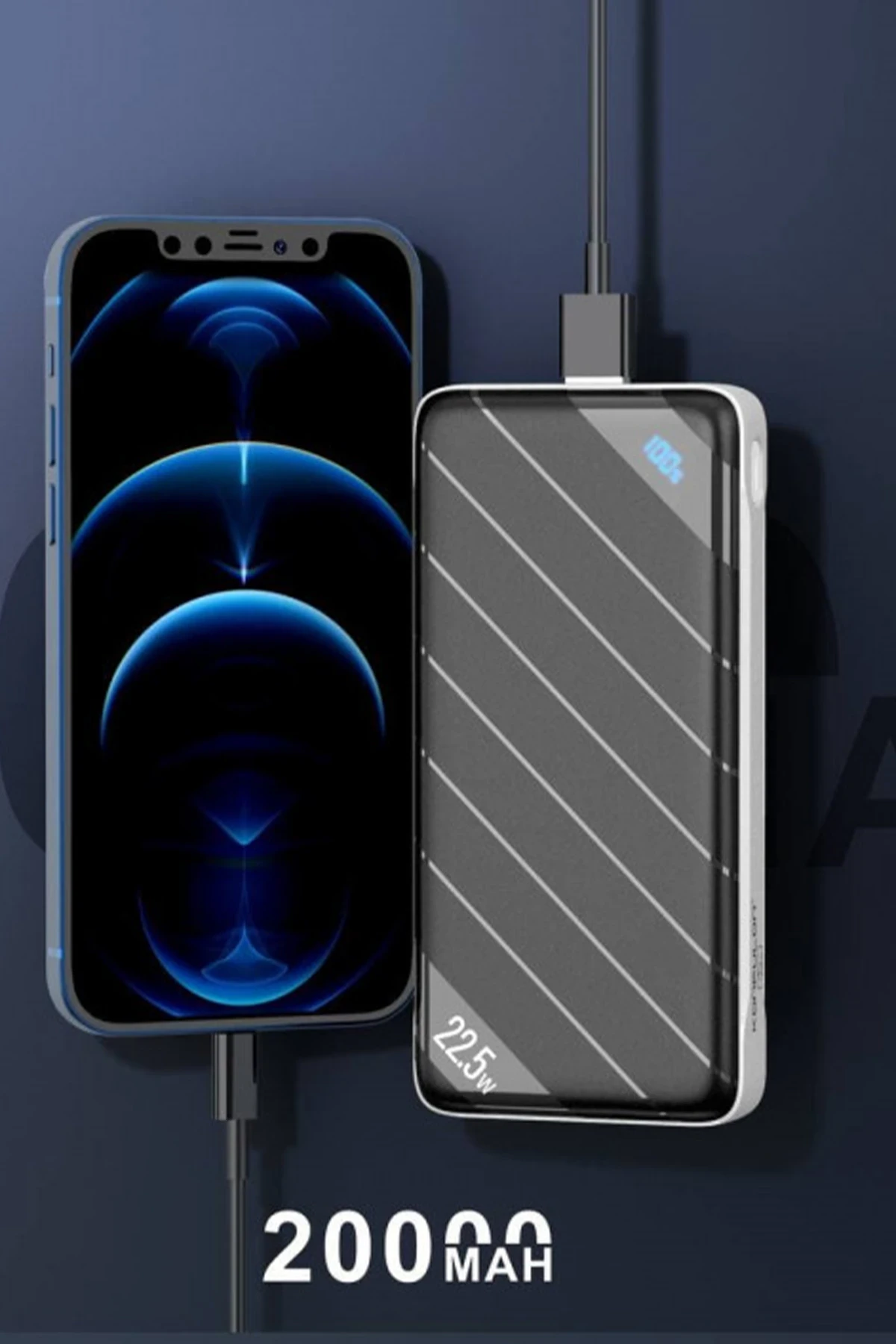 Konfulon Q13 Dijital Powerbank 20.000 mAh Hızlı Şarj - Beyaz — görsel 2