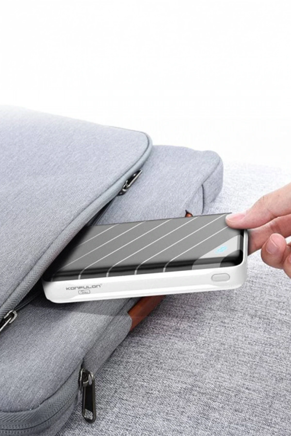 Konfulon Q13 Dijital Powerbank 20.000 mAh Hızlı Şarj - Beyaz — görsel 3
