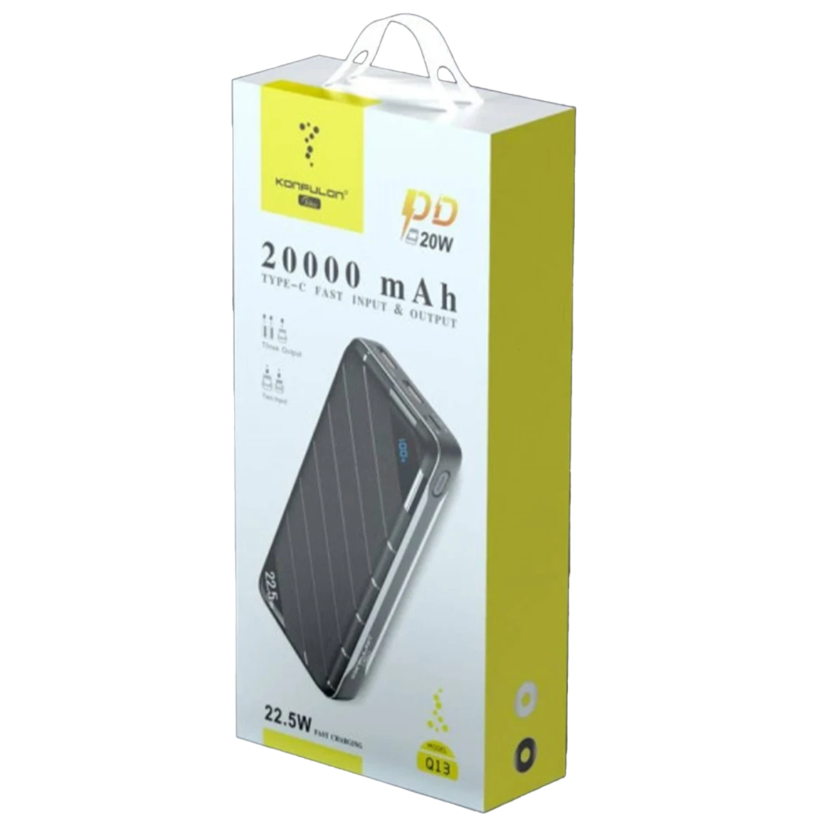 Konfulon Q13 Dijital Powerbank 20.000 mAh Hızlı Şarj - Beyaz — görsel 8