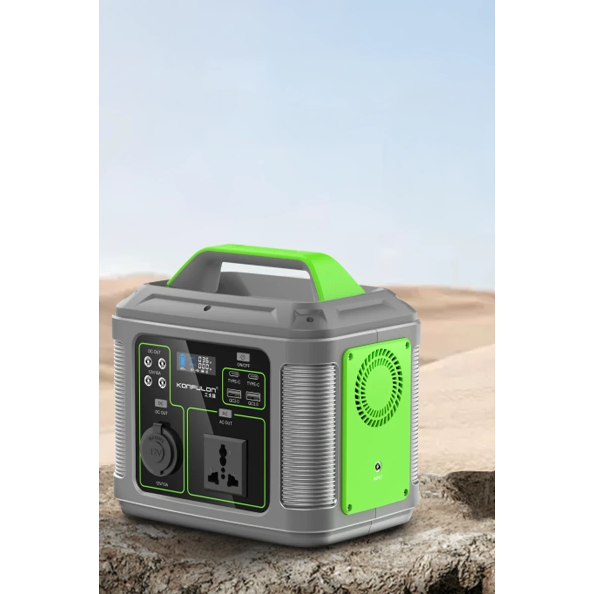 Konfulon CN04 Powerbank 300W 60.000 mAh 5W Led Işıklı Kamp Şarj PD 60W - Gri — görsel 8