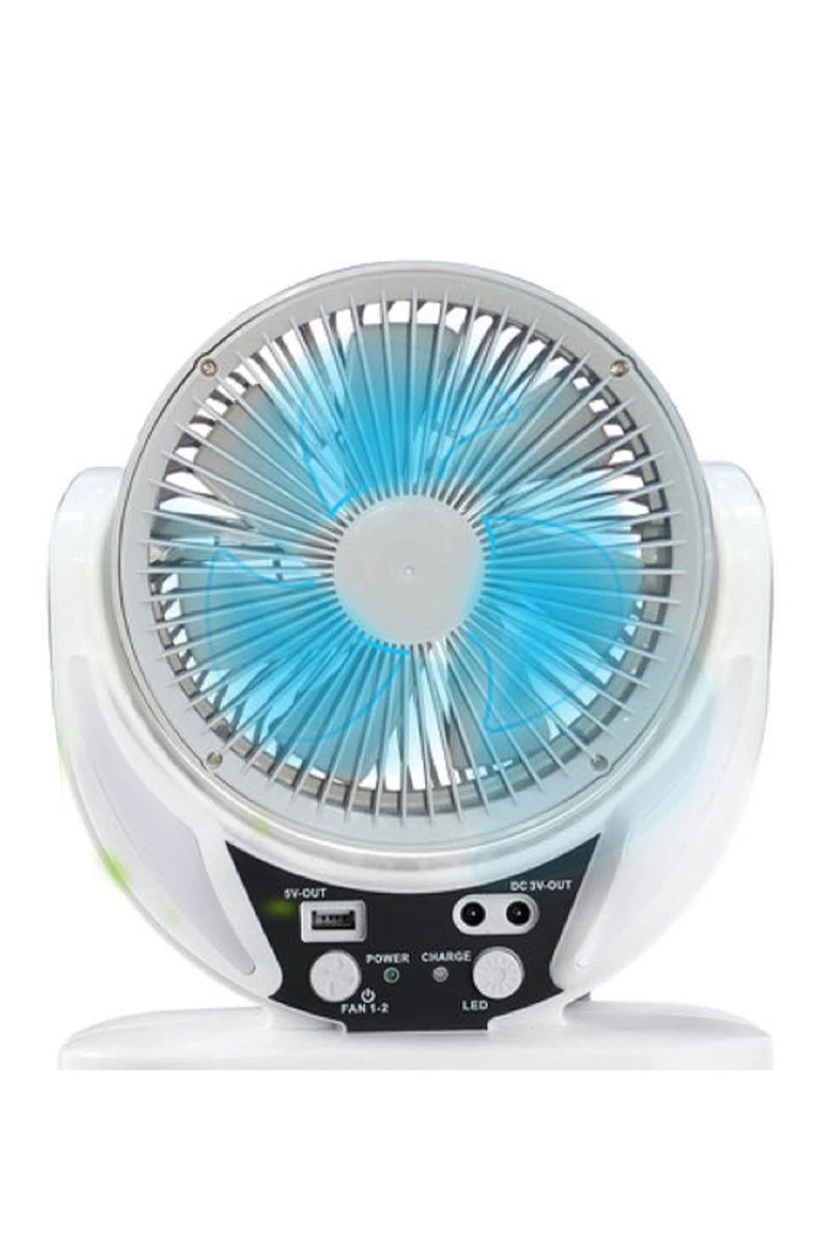 Konfulon FS21 Led Işıklı Masaüstü Soğutma Fanı - Beyaz