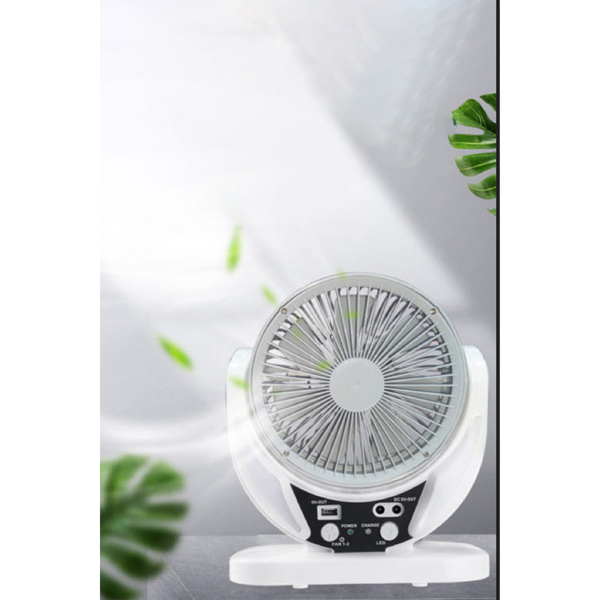 Konfulon FS21 Led Işıklı Masaüstü Soğutma Fanı - Beyaz — görsel 10