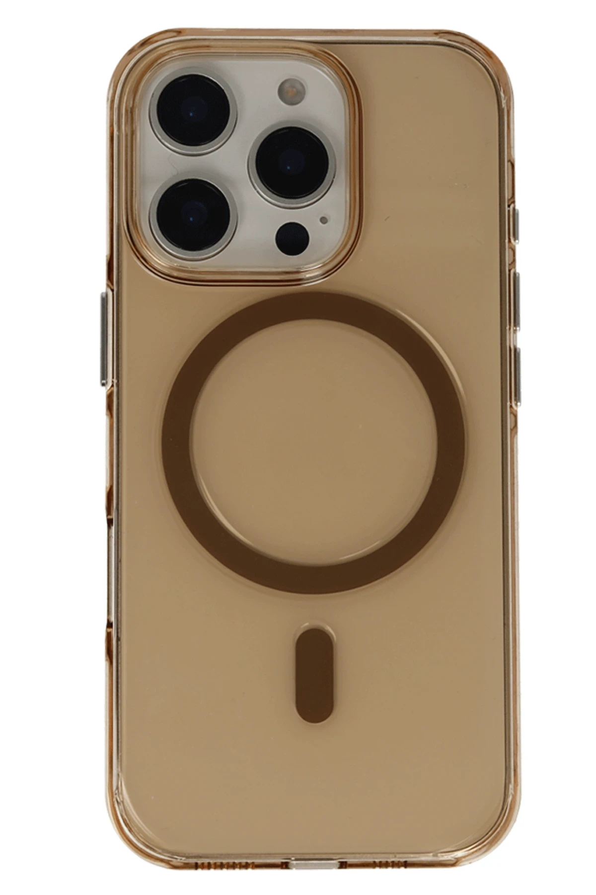 Joko iPhone 16 Pro Max Gleam PC Sert Magsafe Kılıf - Şeffaf-Gold