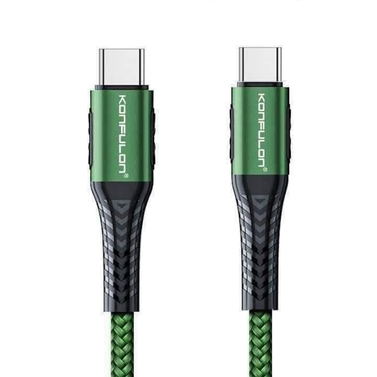 Konfulon DC43 Type-C to Type-C 1M Örgü 60W Hızlı Şarj Kablo - Yeşil — görsel 7