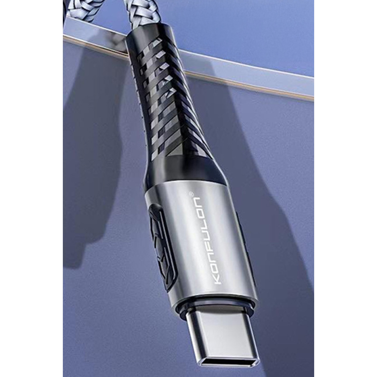 Konfulon DC43 Type-C to Type-C 1M Örgü 60W Hızlı Şarj Kablo - Yeşil — görsel 8