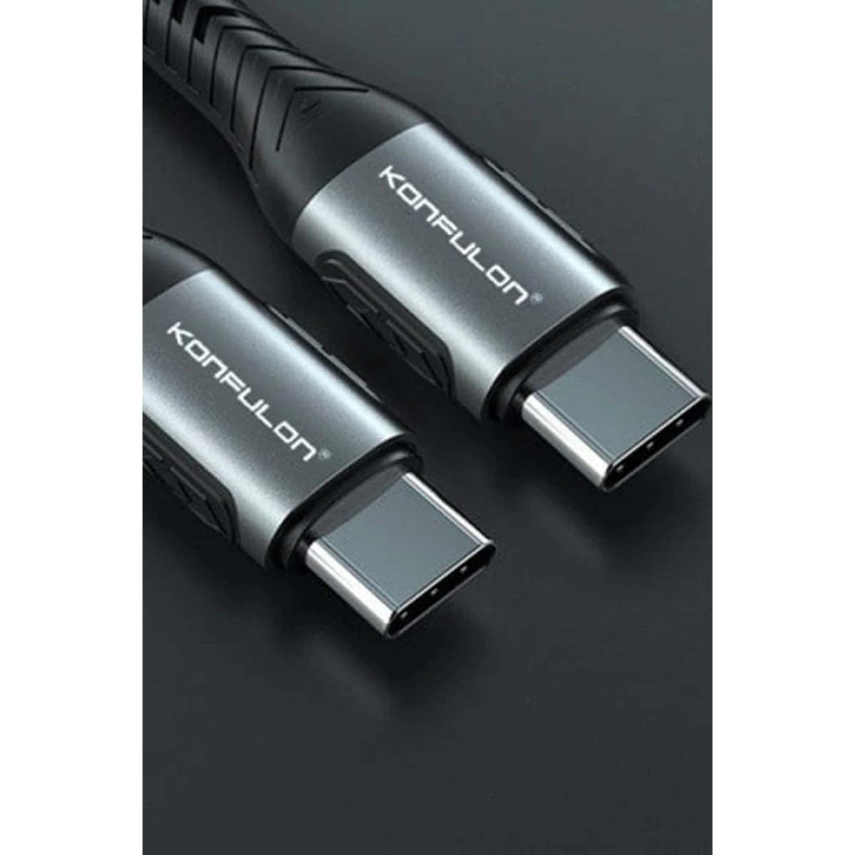 Konfulon DC43 Type-C to Type-C 1M Örgü 60W Hızlı Şarj Kablo - Yeşil — görsel 6